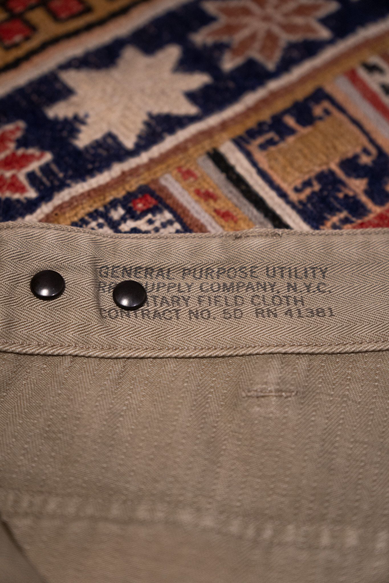 RRL Ralph Lauren RRL Olive Herringbone Trousers Size US 33 - 7 Thumbnail