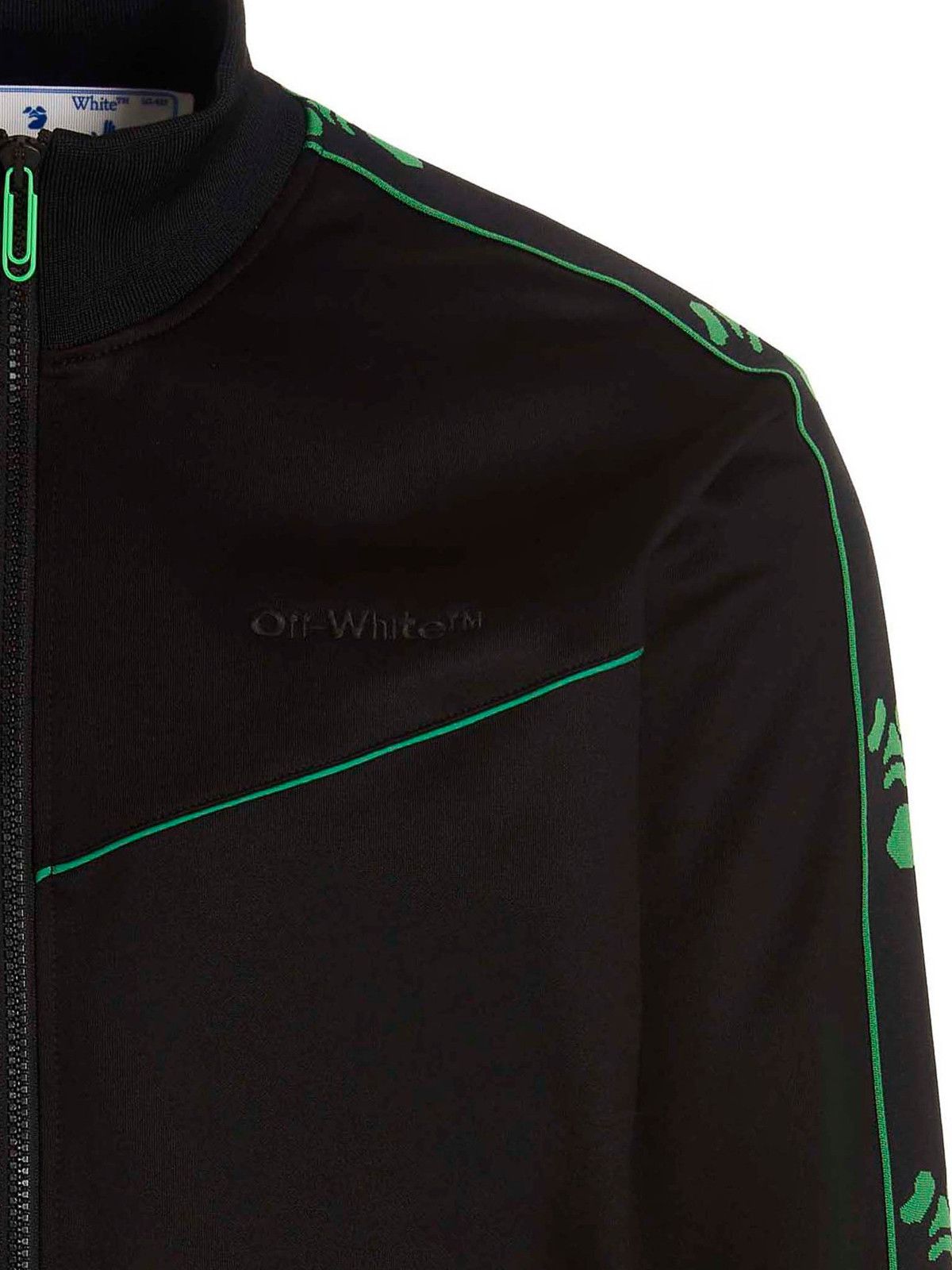 Off-White o1gr1nt0425 Ow Face Band Slim Tracktop in Black Size US M / EU 48-50 / 2 - 4 Thumbnail