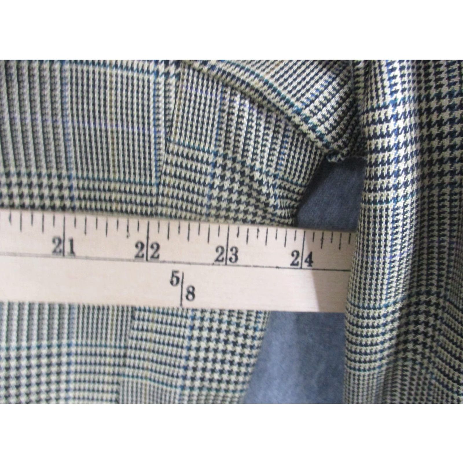 Ralph Lauren Lauren Ralph Lauren Blazer Mens 46R Tan Silk Wool Glen Plaid Two Button Vented Size 46R - 4 Thumbnail