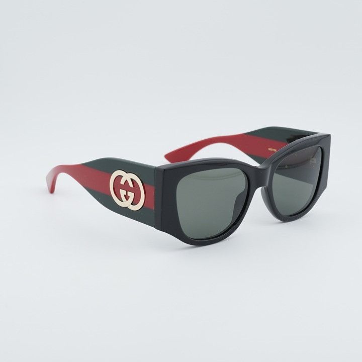 Gucci Gucci GG2115S 001 Sunglasses Black Cat Eye Frame, Grey Size ONE SIZE - 5 Thumbnail