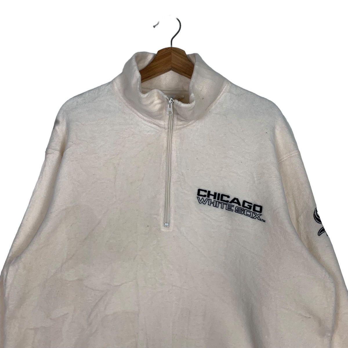MLB MLB CHICAGO WHITE SOX HALF ZIP FLEECE SWEATSHIRT #0076-C5 Size US XL / EU 56 / 4 - 3 Thumbnail