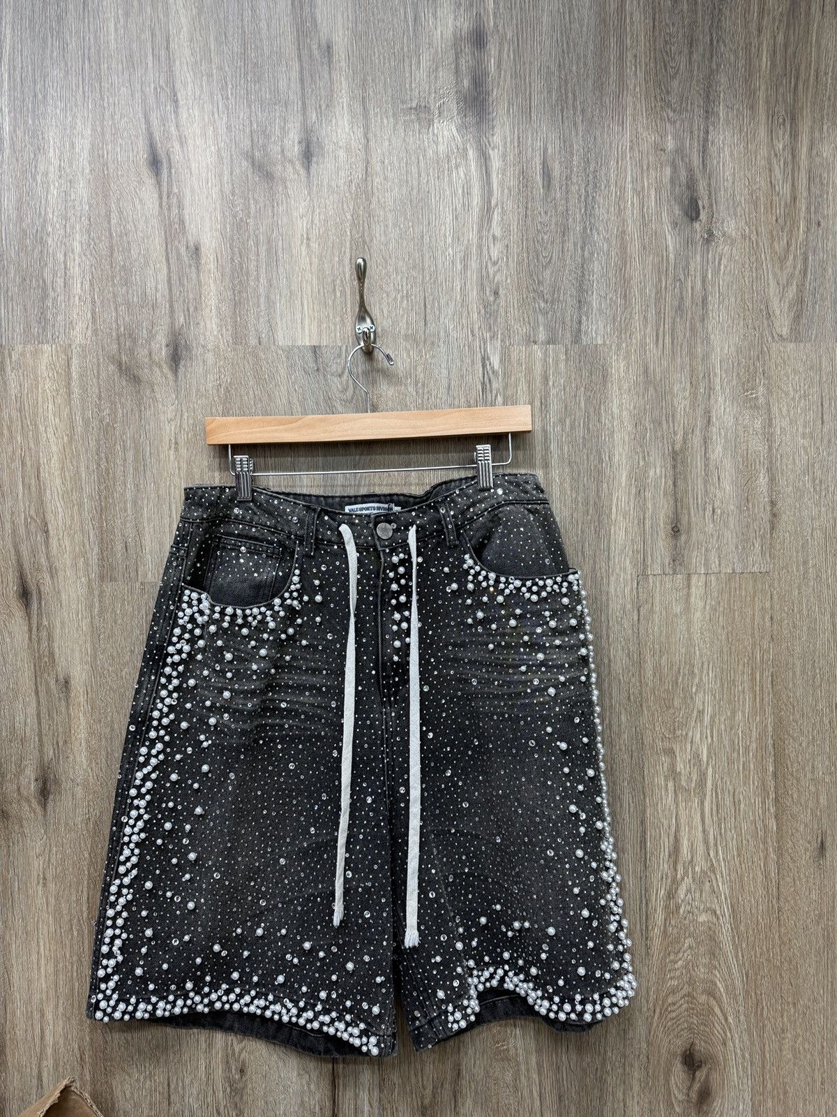 Vale Vale Rhinestone Marble Jorts Size US 30 / EU 46 - 1 Thumbnail