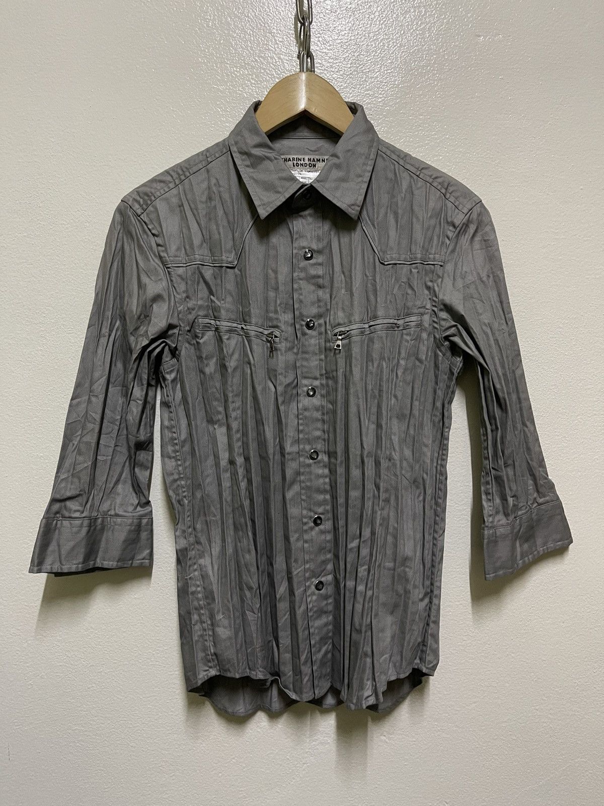 Japanese Brand × Katharine Hamnett London Katharine Hamnett London Pleated Western Snap Button Size M / US 6-8 / IT 42-44 - 1 Thumbnail