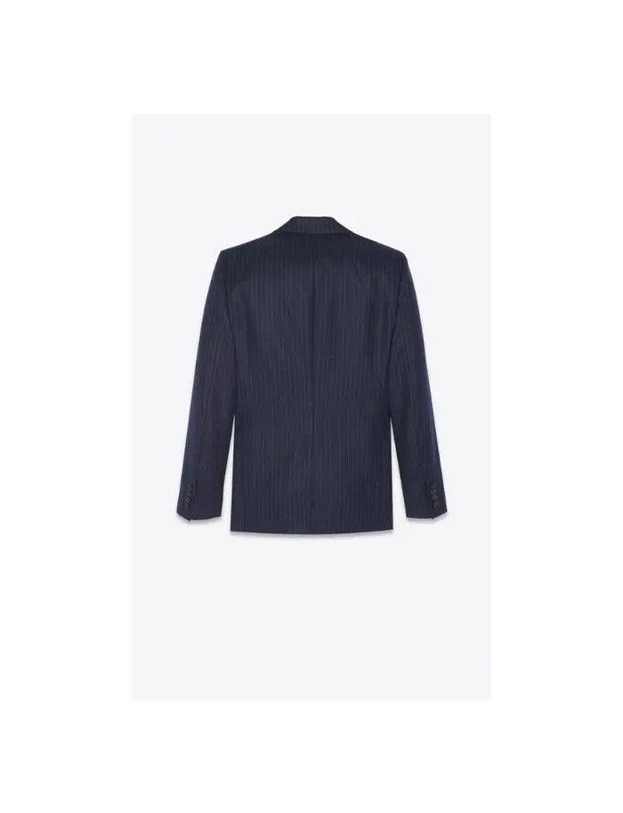 Saint Laurent Paris o1bcso1str1124 Single Breasted Jacket in Blue Size US S / EU 44-46 / 1 - 2 Thumbnail