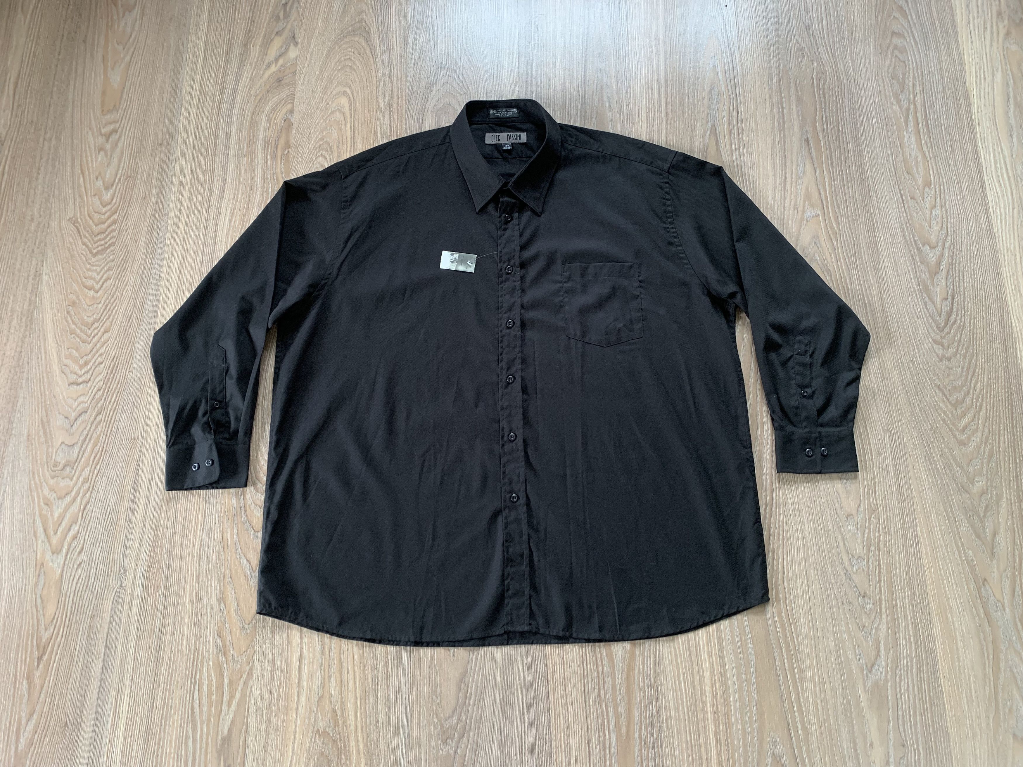Designer × Oleg Cassini Oleg Cassini Cotton Black Shirt Size US XXL / EU 58 / 5 - 1 Thumbnail