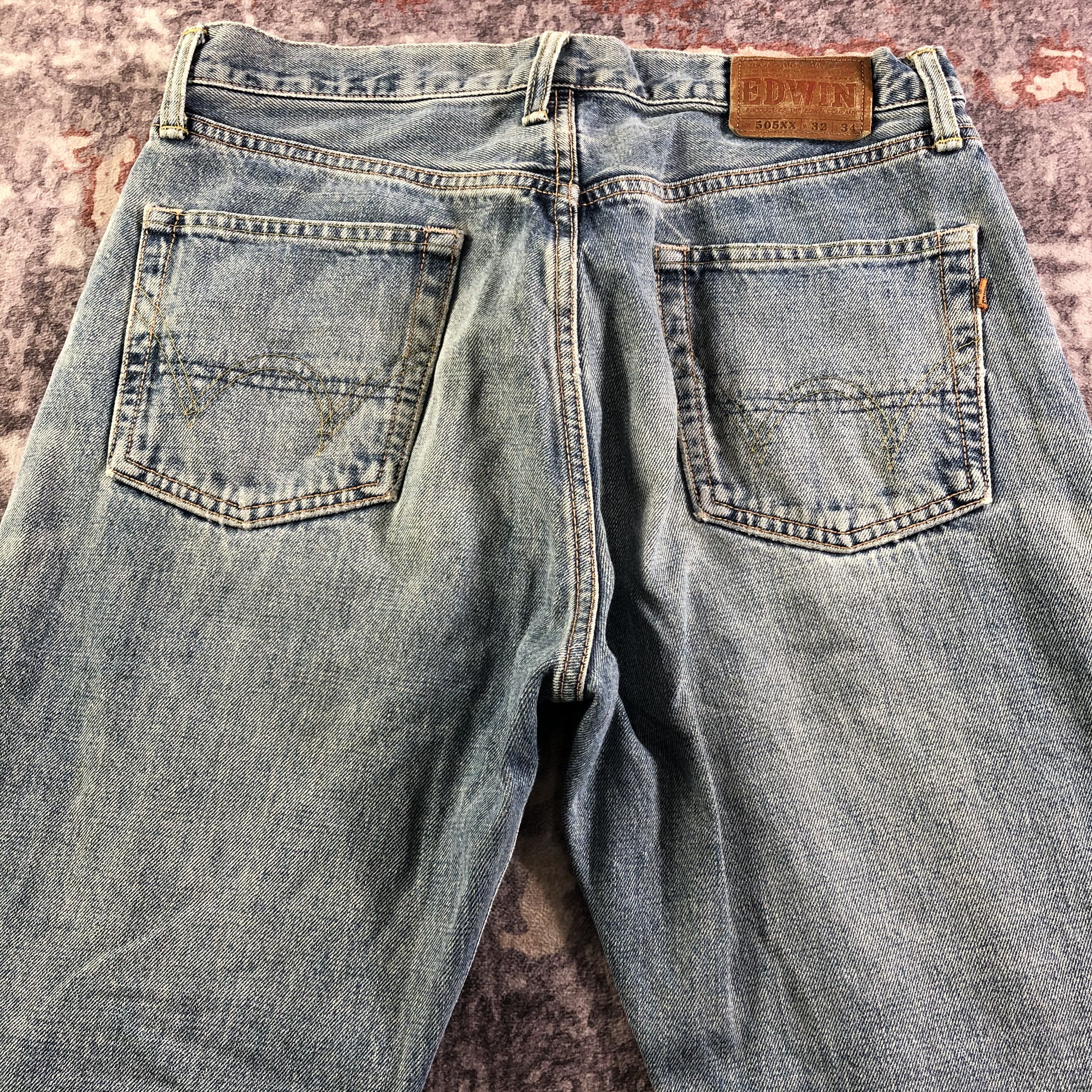 Edwin Vintage Light Wash Edwin 505 Selvedge Jeans-JM3558 Size US 32 / EU 48 - 5 Thumbnail