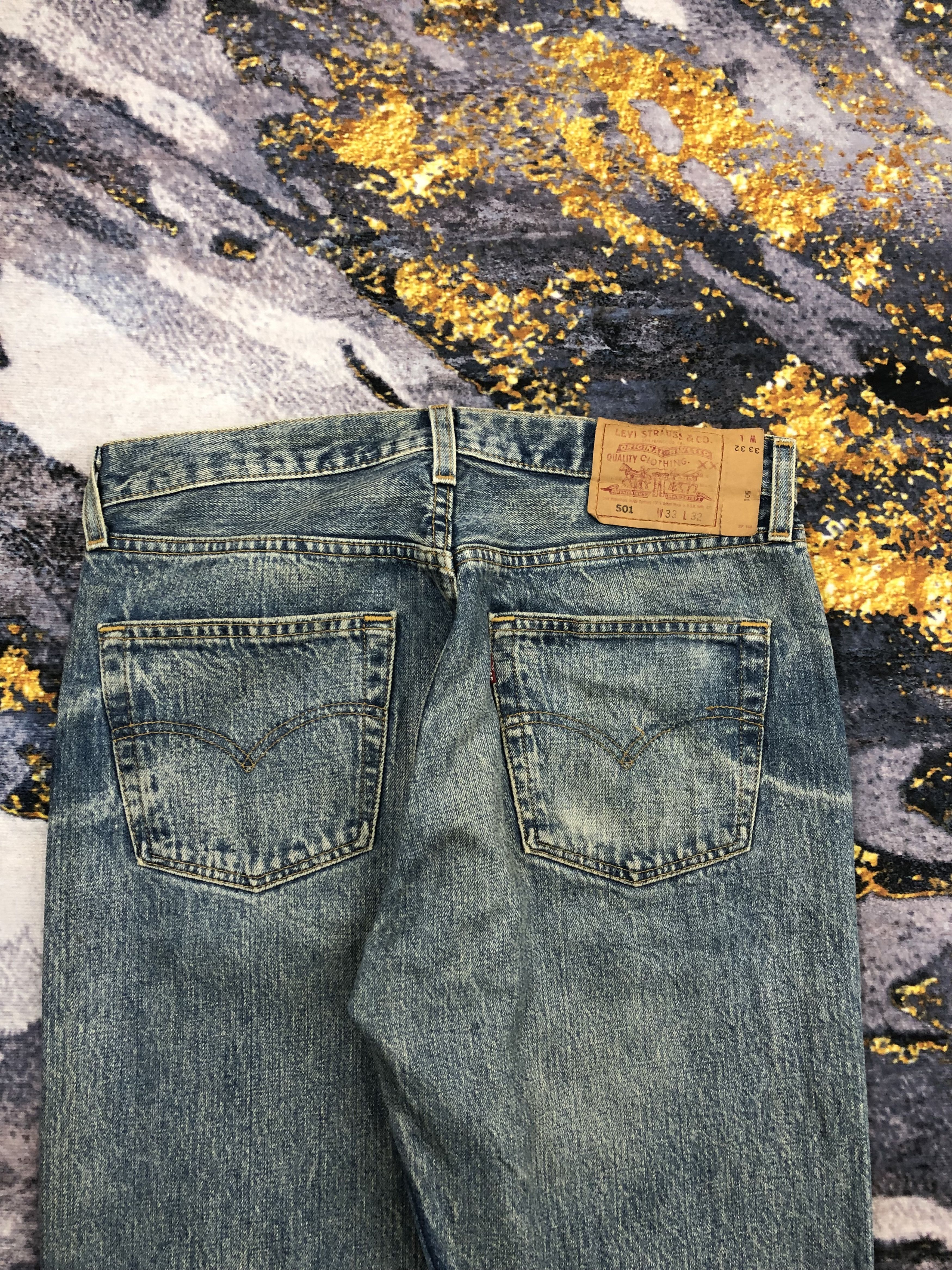 Levi's Vintage 90s Levi's 501 Button Fly Blue Faded Jeans DPP0091 Size US 32 / EU 48 - 4 Thumbnail