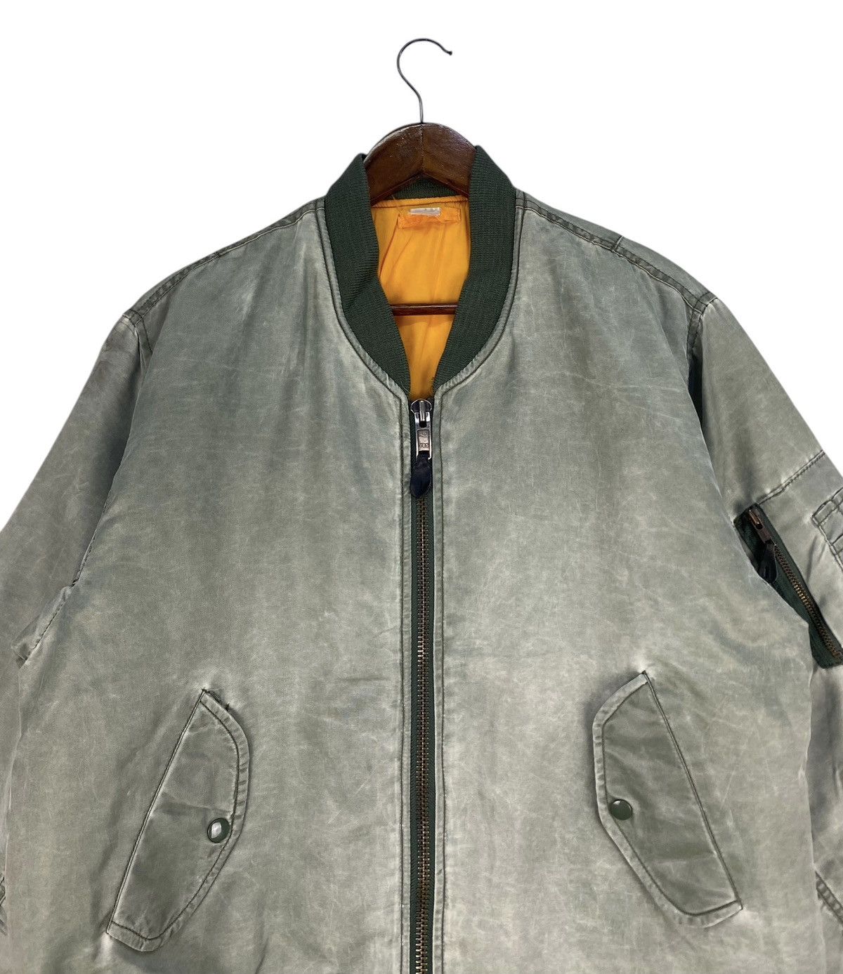 Vintage 🔥SUNFADED🔥Jacket Flyer Man Intermediate MA-1 Size US M / EU 48-50 / 2 - 2 Thumbnail