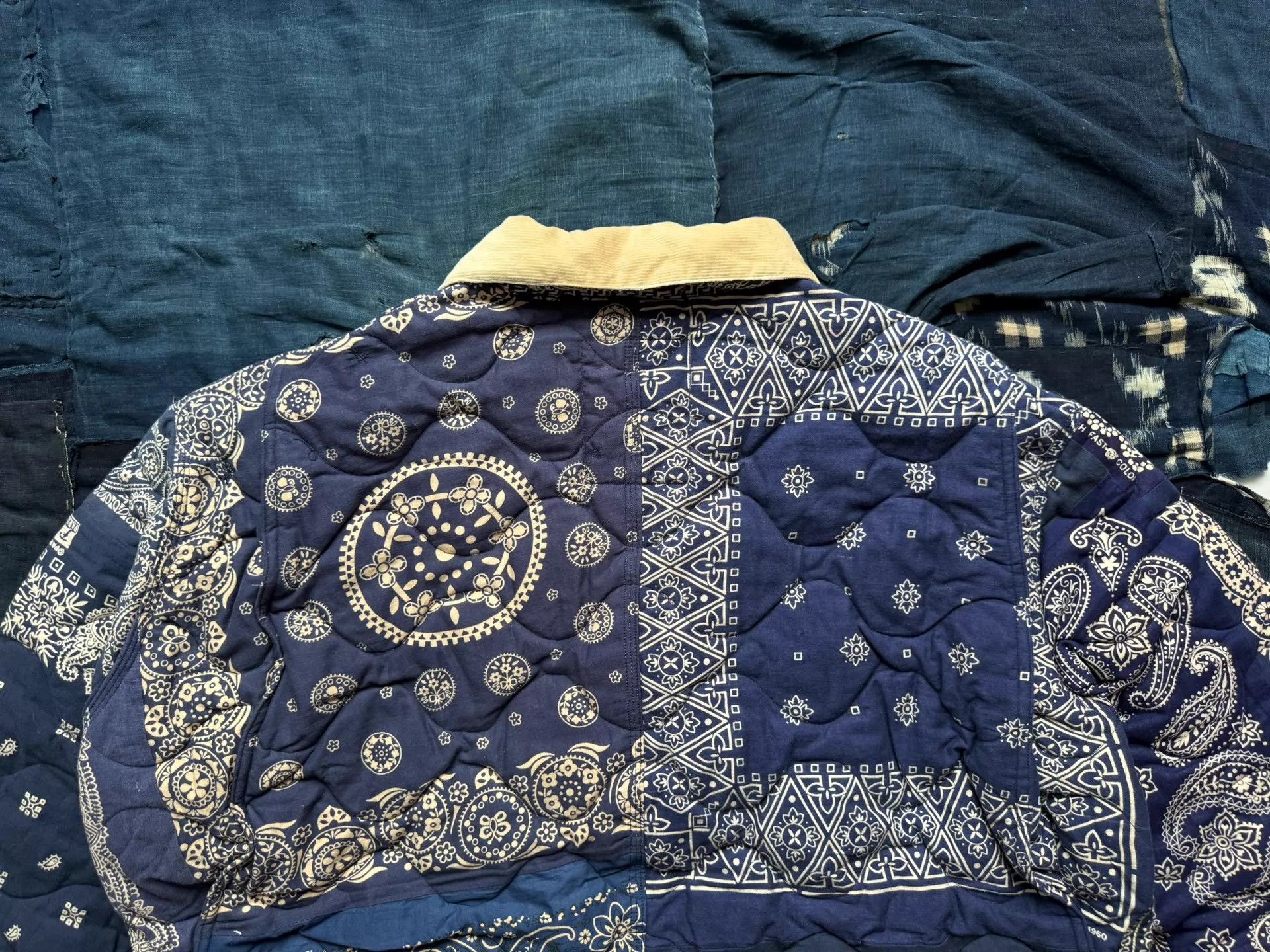 NUBIAN Nubian READYMADE BANDANA DISTRESSED JACKET BLUE 4 Size US XL / EU 56 / 4 - 5 Thumbnail
