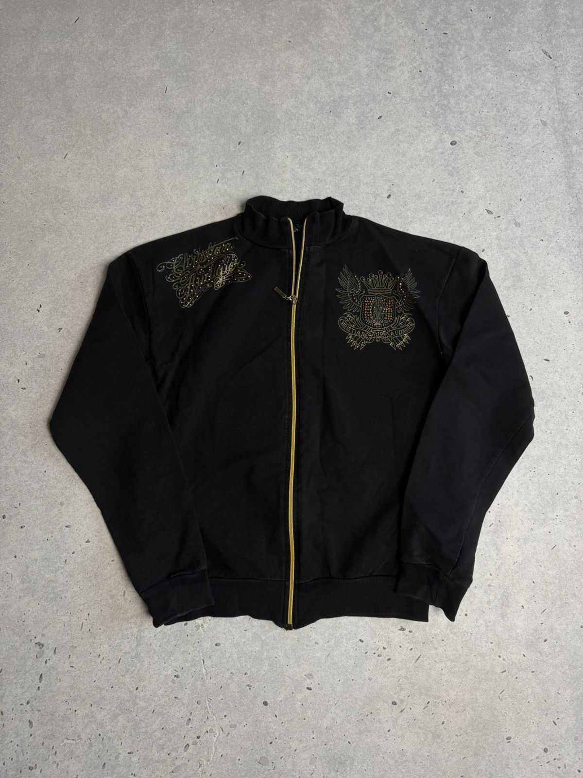 Christian Audigier Vintage Christian Audigier Y2K Skull Zip Hoodie Size S / US 4 / IT 40 - 2 Thumbnail