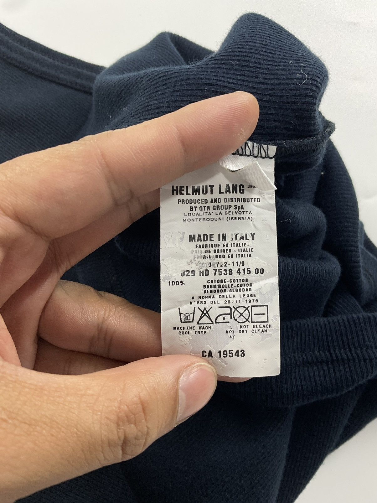 Helmut Lang Helmut Lang S/S'00 Backstage Staff Ribbed Tank Top Size US M / EU 48-50 / 2 - 8 Thumbnail