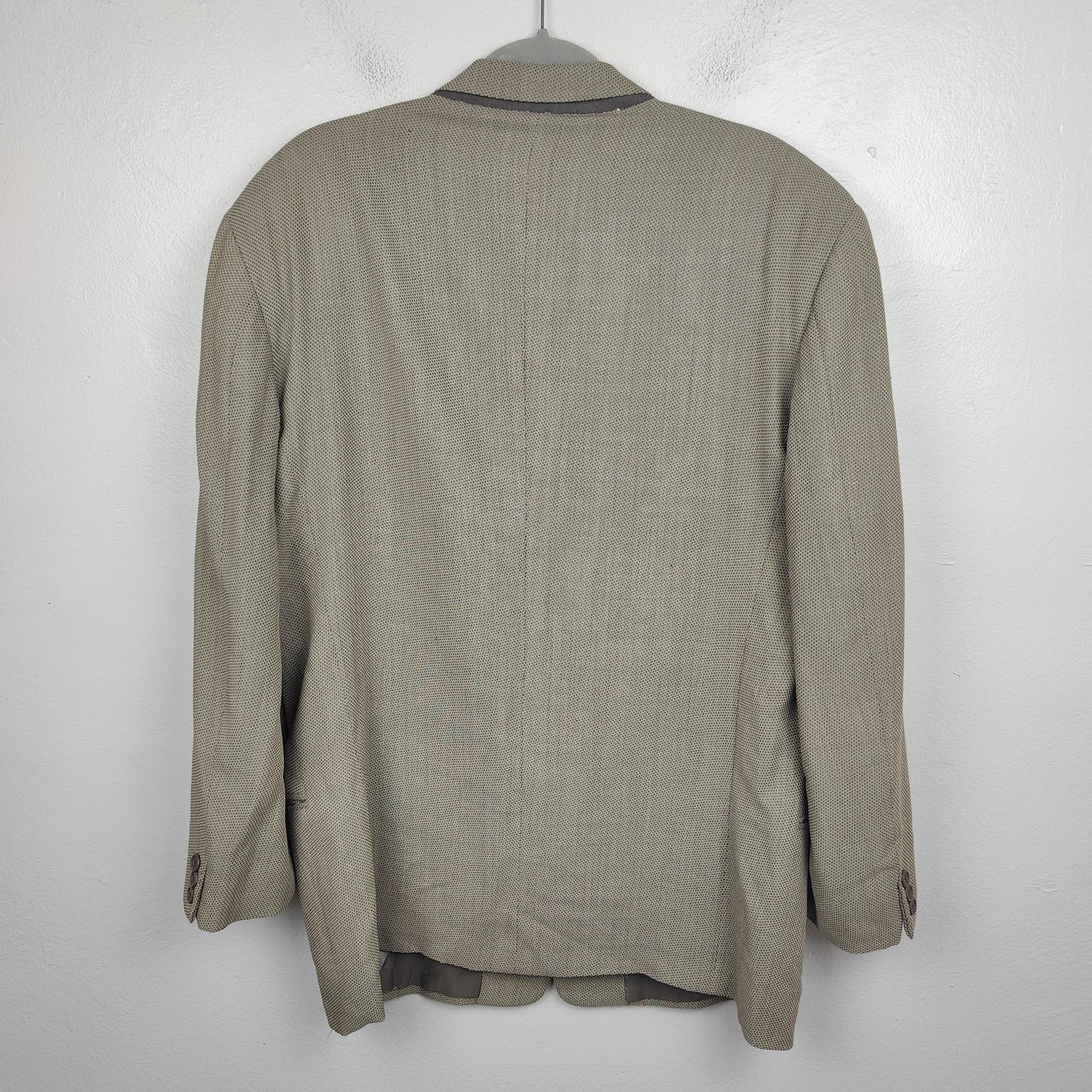 Armani Collezioni Vintage Giorgio Armani Collezioni Blazer 43 Tan Virgin Wool Size 42R - 6 Thumbnail