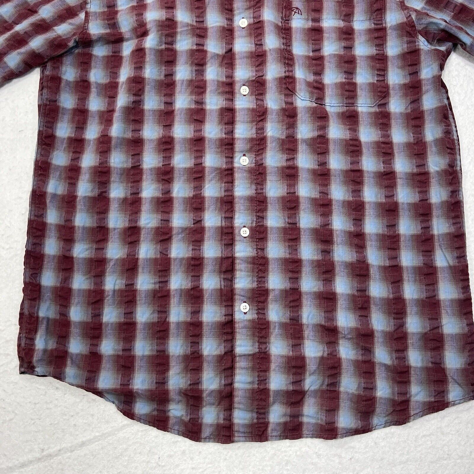 Other Arnold Palmer Button Down Maroon Short Sleeve Pocket Shirt Size US M / EU 48-50 / 2 - 7 Thumbnail