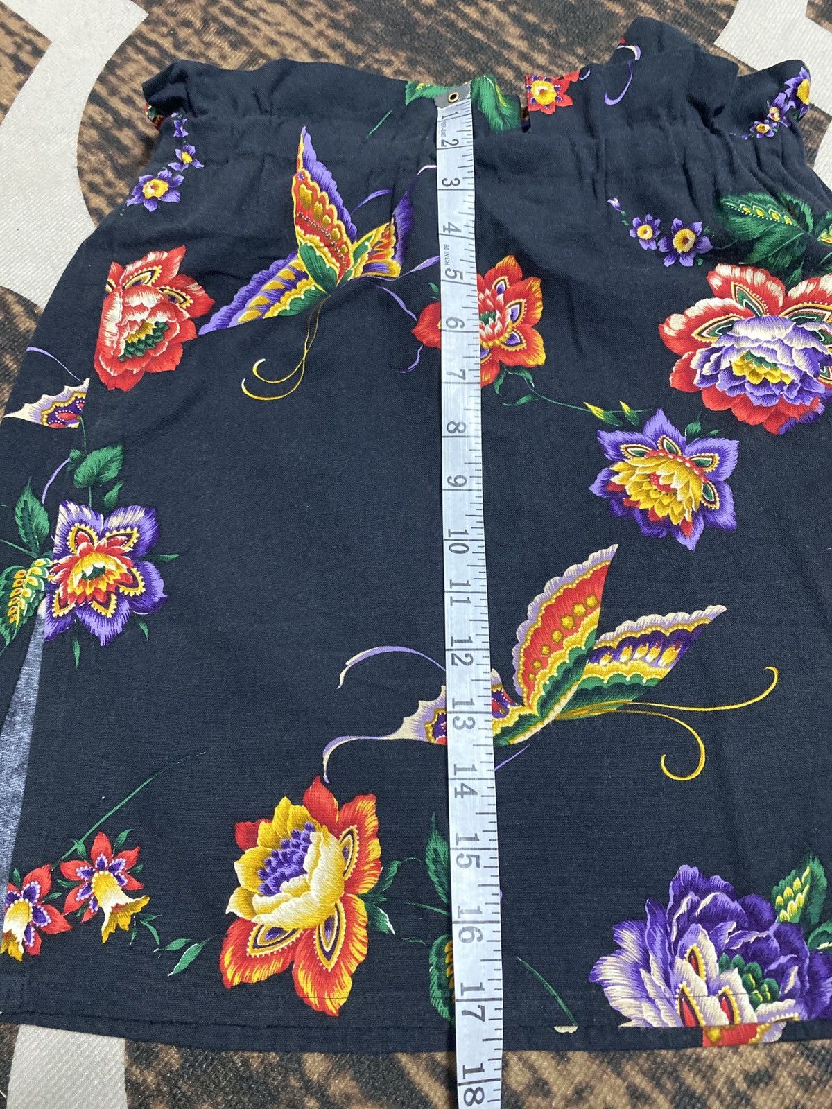 Limi Feu × Yohji Yamamoto Y’s bis LIMI mini skirt black floral Size 26" / US 2 / IT 38 - 11 Thumbnail