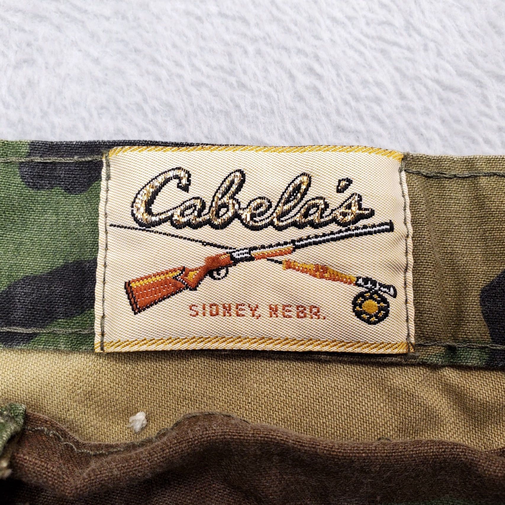 Vintage VINTAGE Cabela's Camouflage Pants Mens 35x33 Green Woodland Cotton 70s USA Cargo Pants Mens Size US 35 - 4 Thumbnail