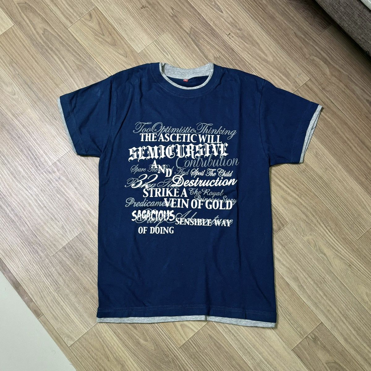 If Six Was Nine × Japanese Brand × Le Grande Bleu (L.G.B.) Poem double layer punk style Size US M / EU 48-50 / 2 - 1 Thumbnail
