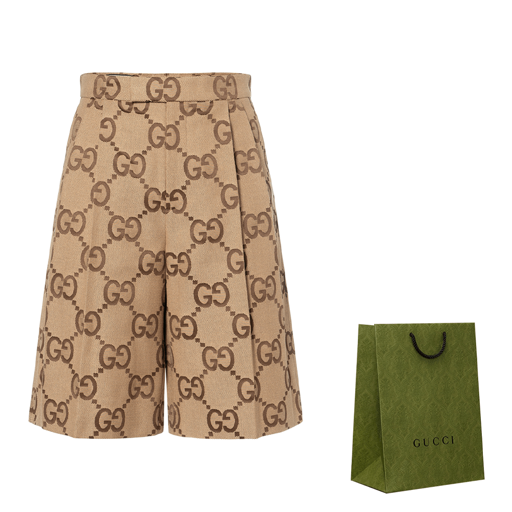 Gucci 🟤 Gucci Jumbo GG Canvas Shorts – SS23 – Sz 48 Size US 30 / EU 46 - 2 Thumbnail
