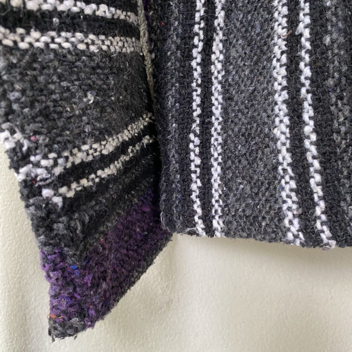 Vintage Black & Purple Striped Baja Hoodie Size US M / EU 48-50 / 2 - 11 Thumbnail