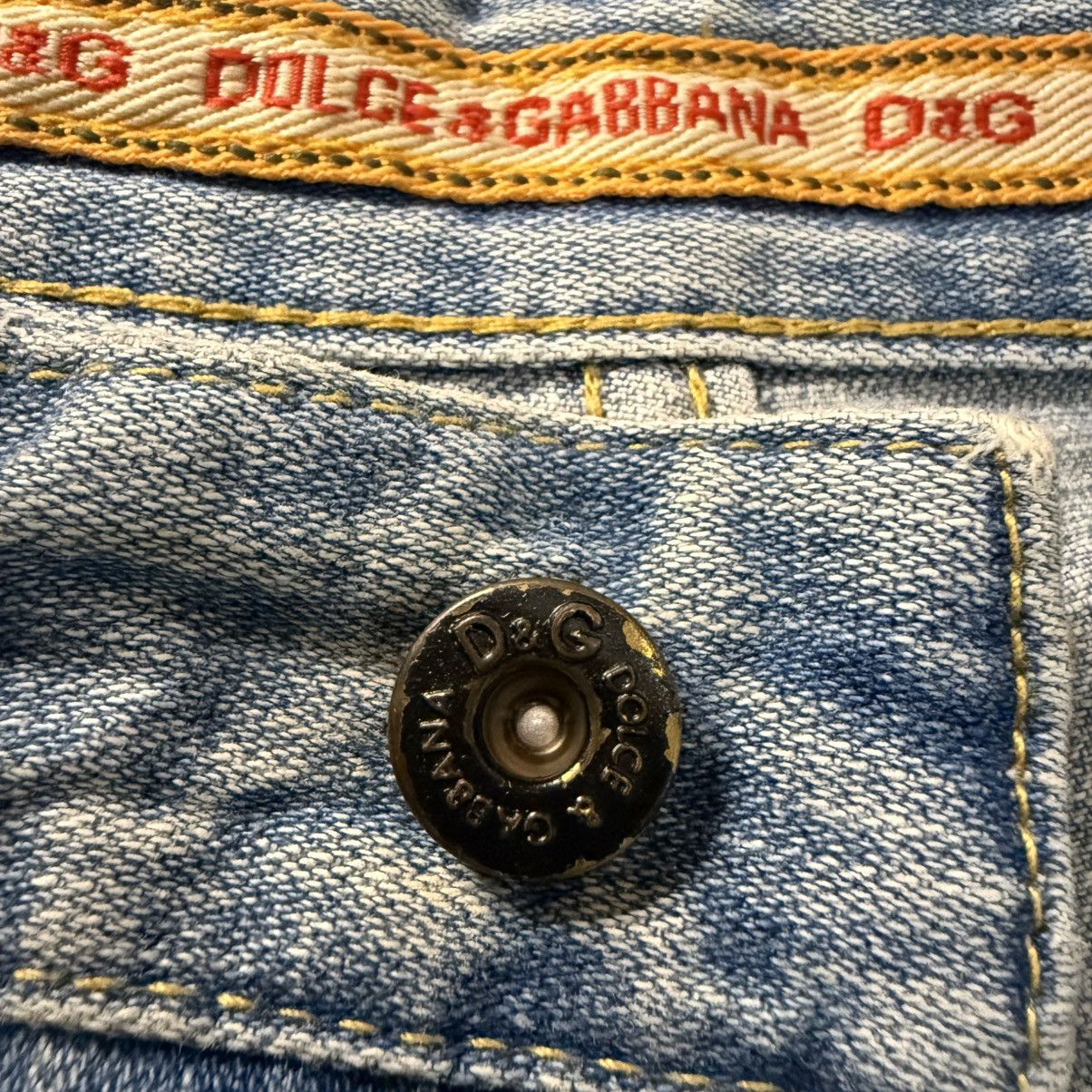 Dolce & Gabbana Vintage Rare 90s Blue Faded Distressed Denim Size US 34 / EU 50 - 18 Thumbnail