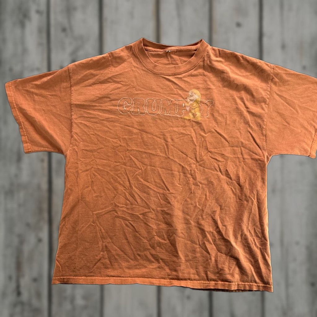 Disney VTG Disney Grumpy Dwarf Shirt Mens XL Rust Brown Snow White Graphic Tee T-Shirt Size US XL / EU 56 / 4 - 1 Thumbnail