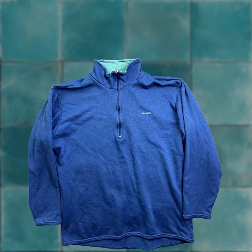 Patagonia VINTAGE Patagonia Capilene Quarter Zip Pullover Mens Large Blue Capilene Quarter Zip Pullover Mens L Blue Vintage Patagonia USA Made Size US L / EU 52-54 / 3 - 1 Thumbnail