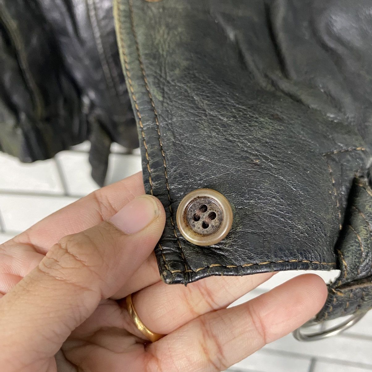 Japanese Brand 📌Vintage Leather Jacket Button Blanket Issey Miyake Size US M / EU 48-50 / 2 - 16 Thumbnail