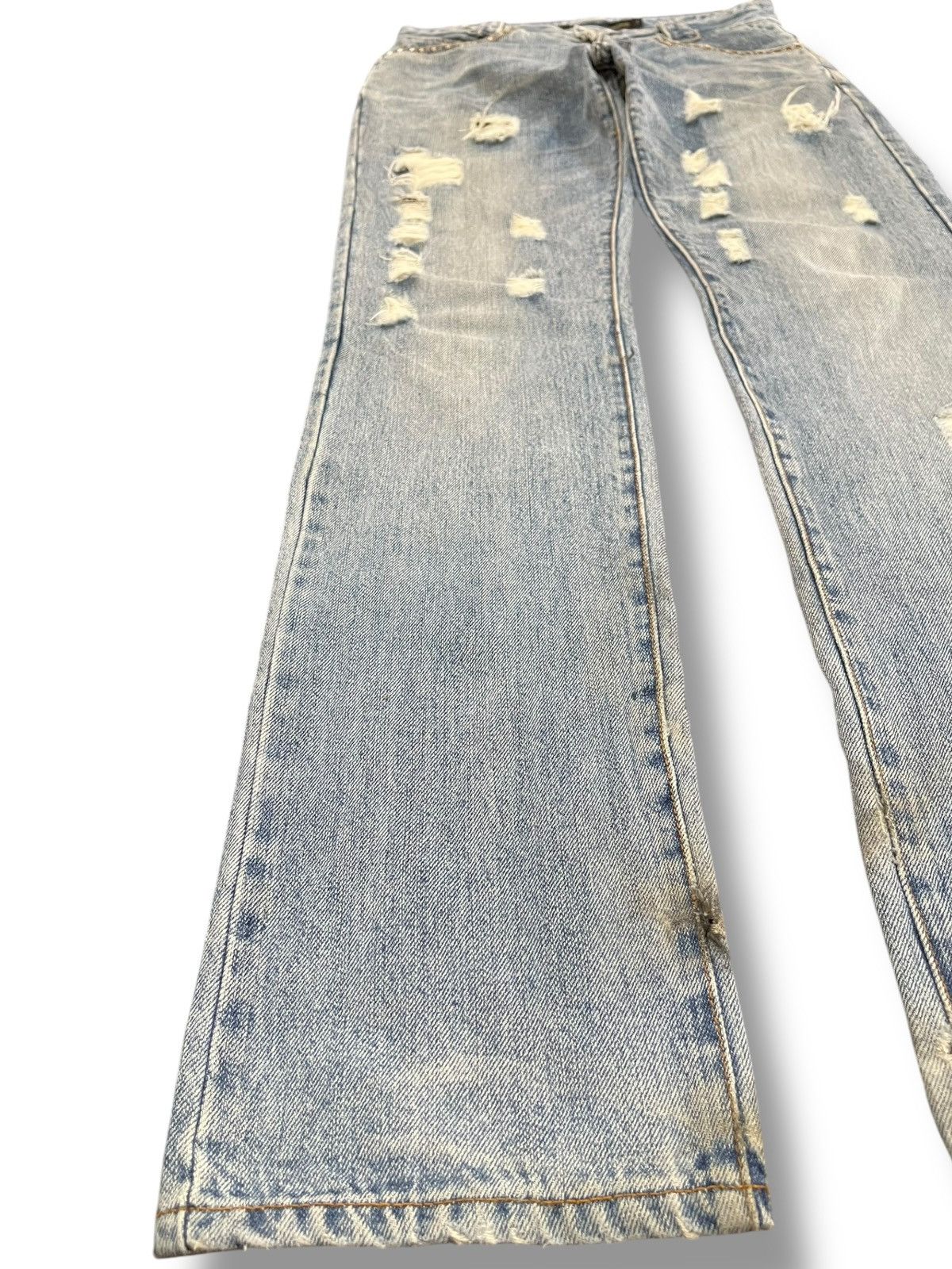 Hysteric Glamour Vintage Schlussel Snake Studded Distressed Denim Size US 30 / EU 46 - 3 Thumbnail