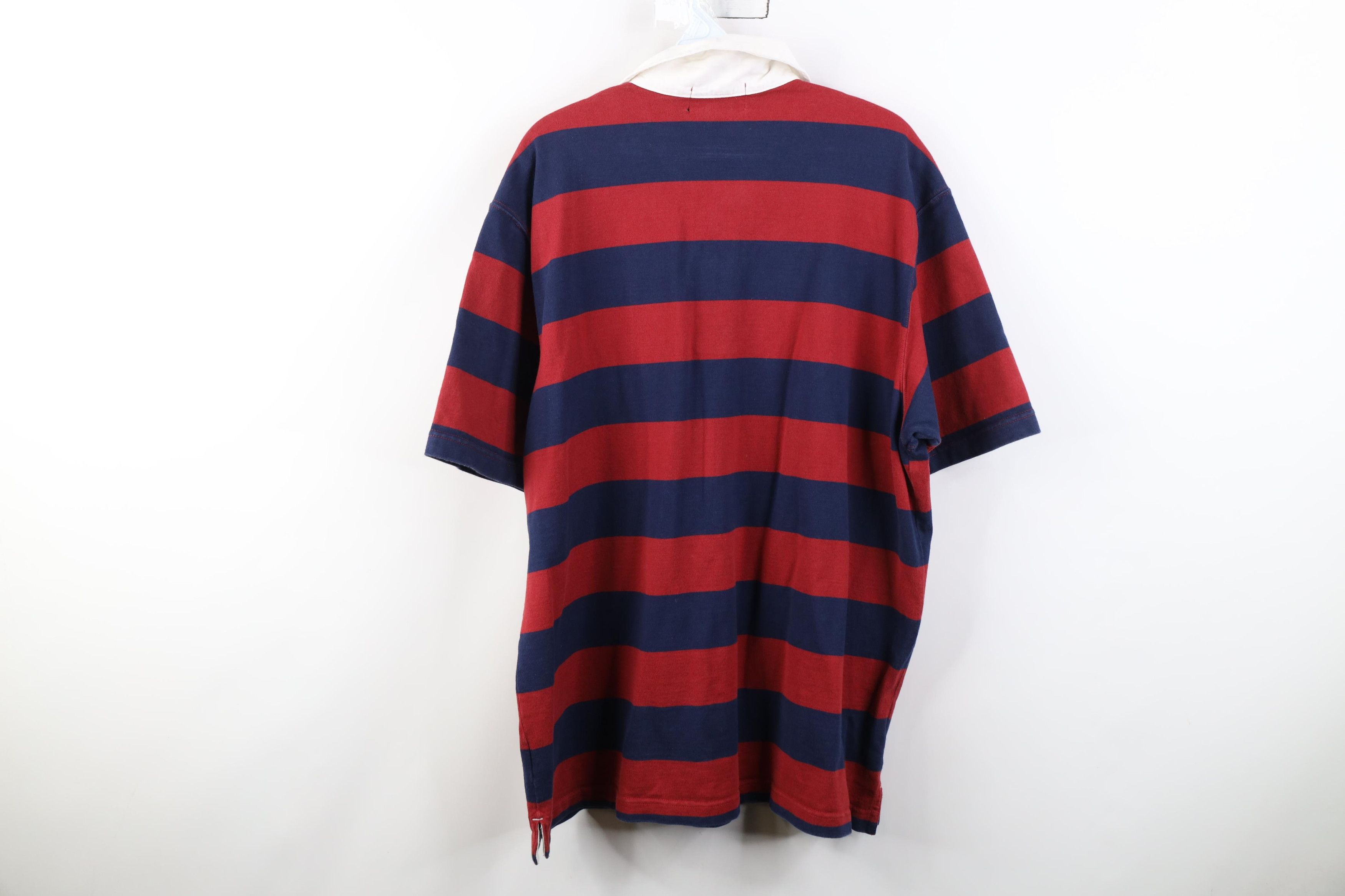 Eddie Bauer Vintage 90s Y2K Eddie Bauer Heavy Striped Rugby Polo Shirt Size US L / EU 52-54 / 3 - 11 Thumbnail