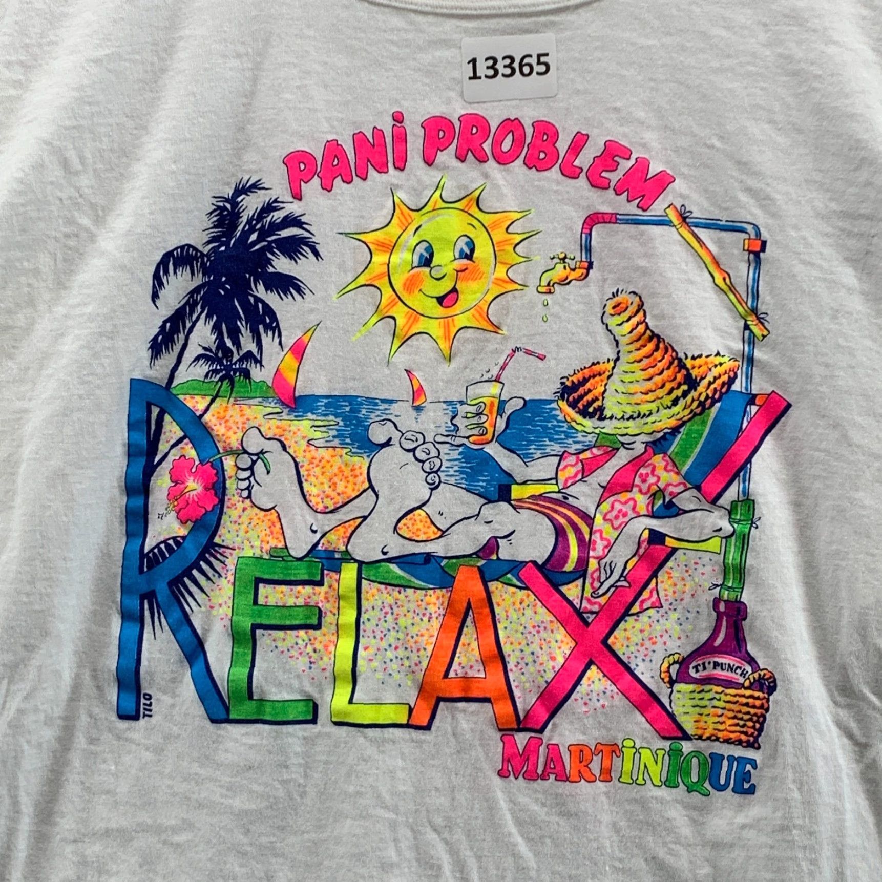 Vintage VINTAGE Dragon Phoenix T-Shirt White Short Sleeve XL Relaxed Unisex Adults 80s 90s Pani Problem Relax Martinique Shirt Mens Size US 33 - 4 Thumbnail