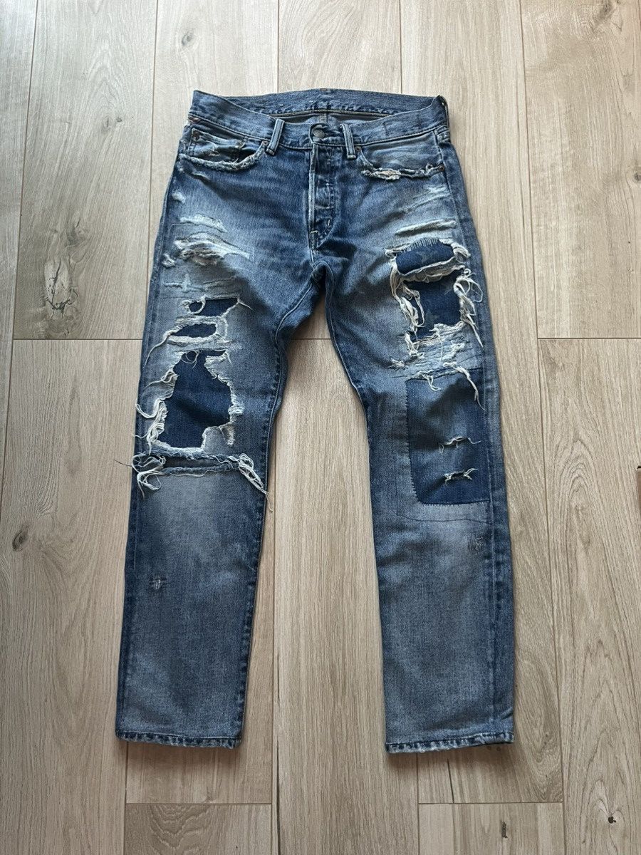 Denim & Supply Ralph Lauren × Polo Ralph Lauren × Ralph Lauren DSRL Distressed Denim Jeans America Size US 29 - 1 Thumbnail