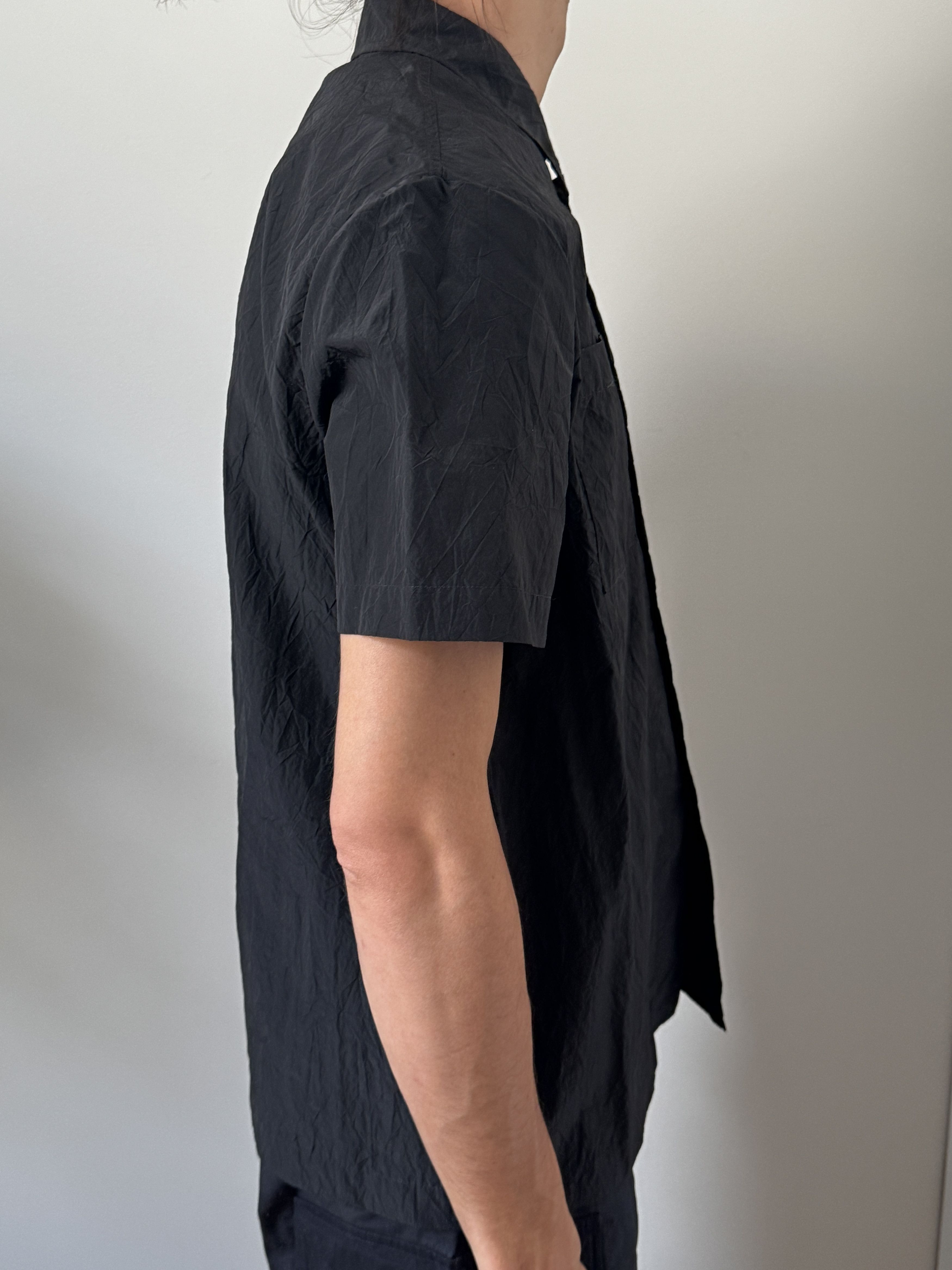 Totokaelo Archive Totokaelo Archive Black Crinkle Japanese Nylon Shirt Size US S / EU 44-46 / 1 - 5 Thumbnail