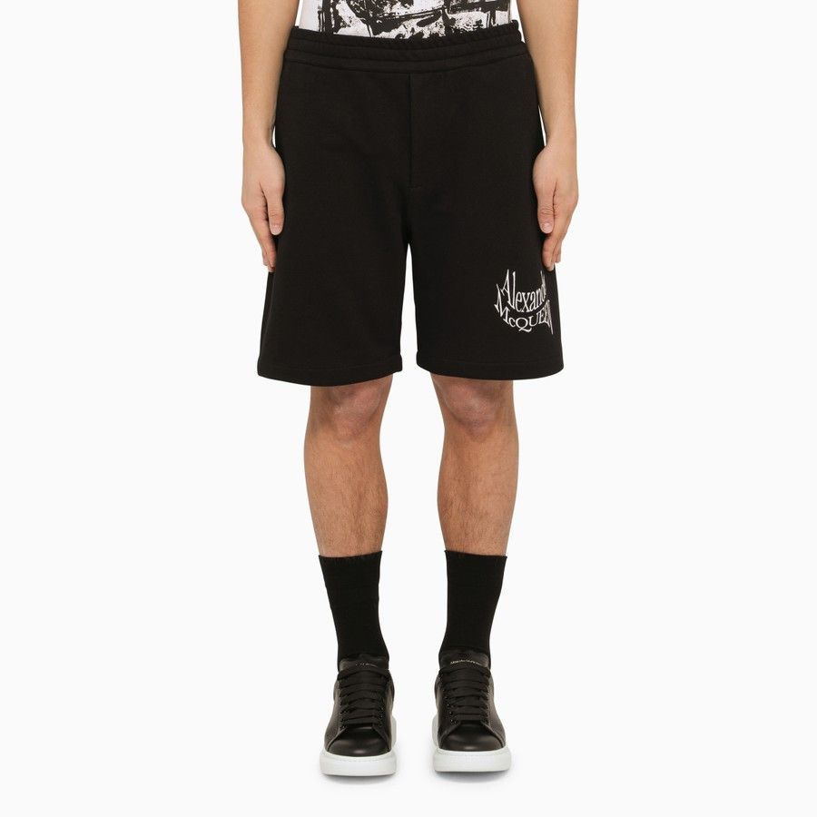 image of Alexander Mcqueen O1D2Blof0224 Short In Black, Men's (Size 32)