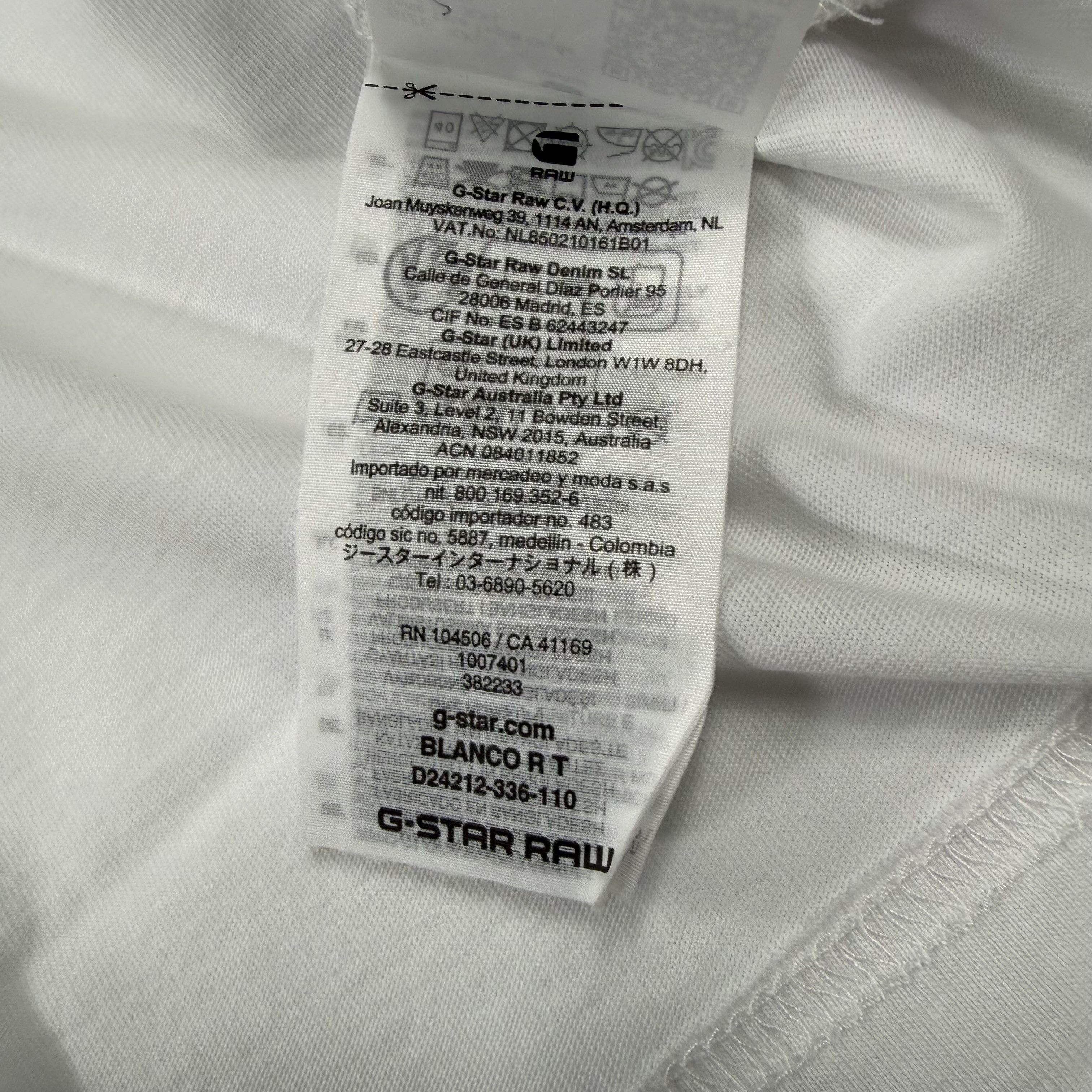 G-Star G-Star Raw Blanco RT White Organic Cotton T-Shirt XXL NEW Size US XXL / EU 58 / 5 - 6 Thumbnail