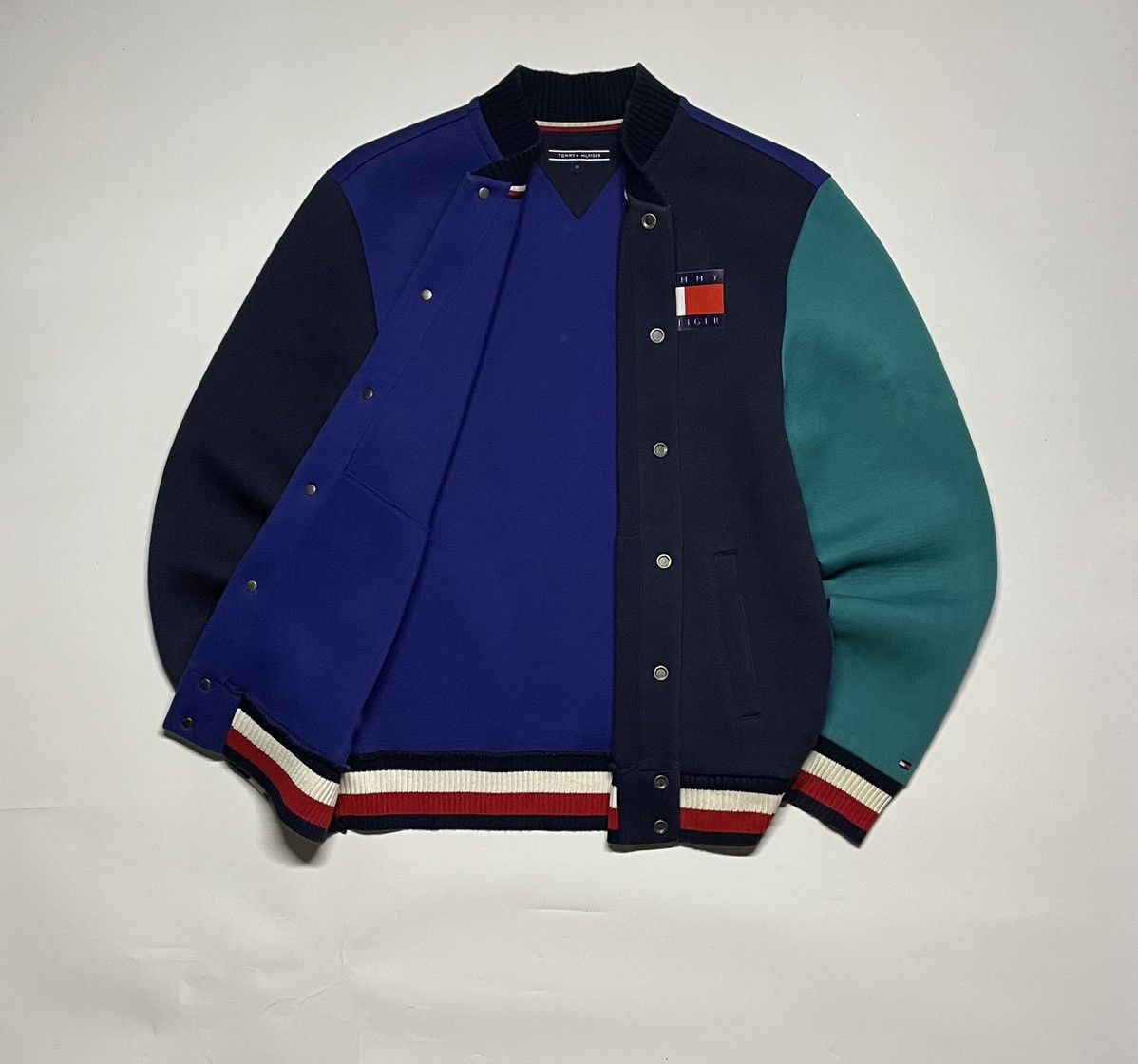 Tommy Hilfiger × Tommy Jeans × Vintage Tommy Hilfiger Varsity Scuba sample Biglogo jacket Size US M / EU 48-50 / 2 - 5 Thumbnail