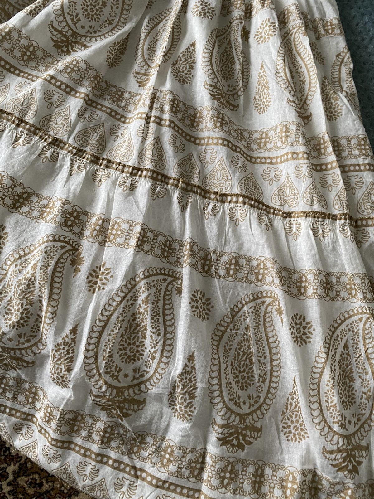 Other Me 2 Magic Women's White Gold Lace Sleeveless Maxi Dress XL Size XL / US 12-14 / IT 48-50 - 9 Thumbnail