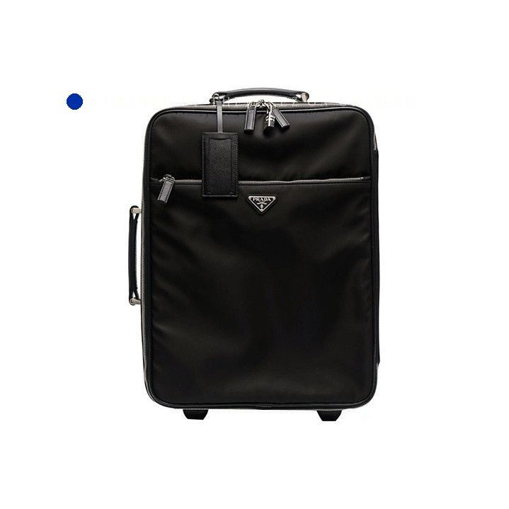 Prada Stylish Black Rolling Suitcase Size ONE SIZE - 1 Thumbnail
