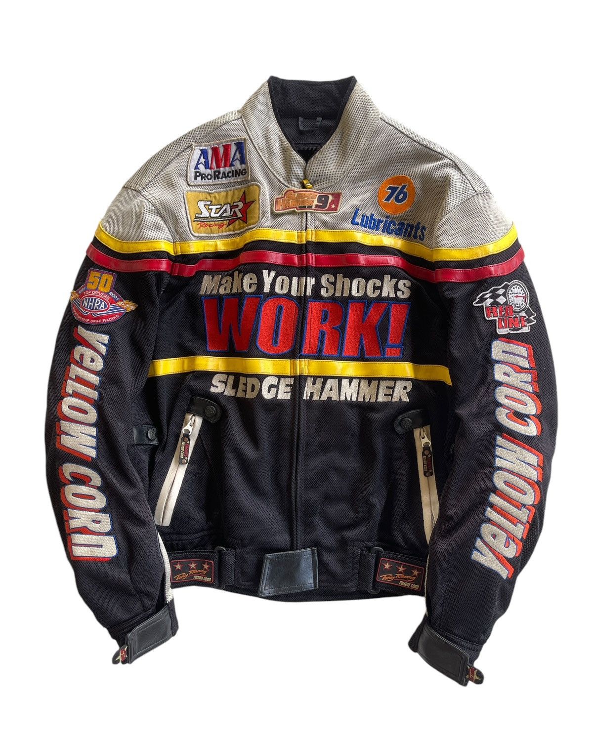 YELLOW CORN Vintage Yellow Corn X Lubricant NHRA Racing Schoeller Jacket Size US L / EU 52-54 / 3 - 1 Thumbnail