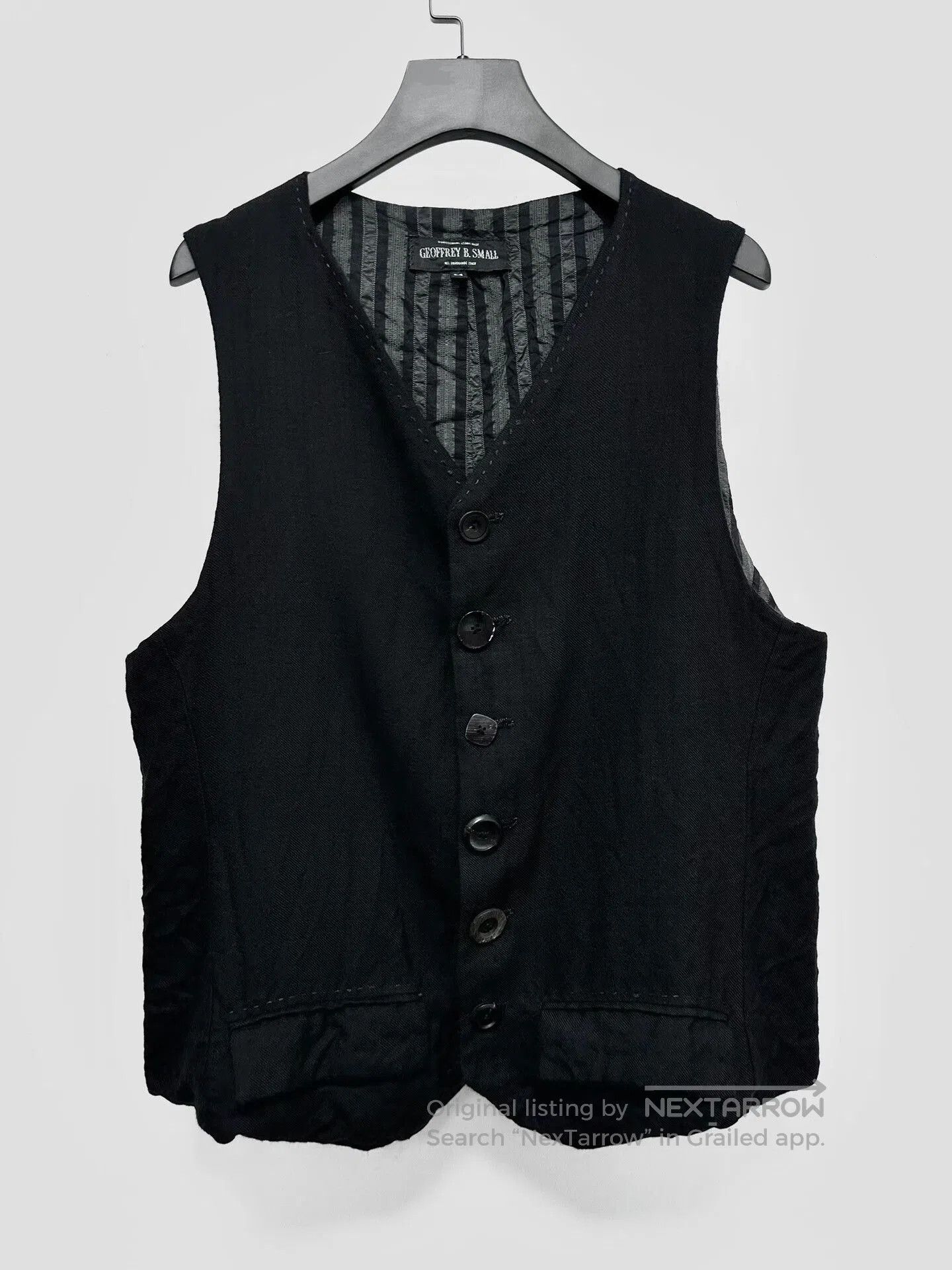 Geoffrey B. Small black cashmere checkered vest by geoffrey b. Size US S / EU 44-46 / 1 - 1 Thumbnail