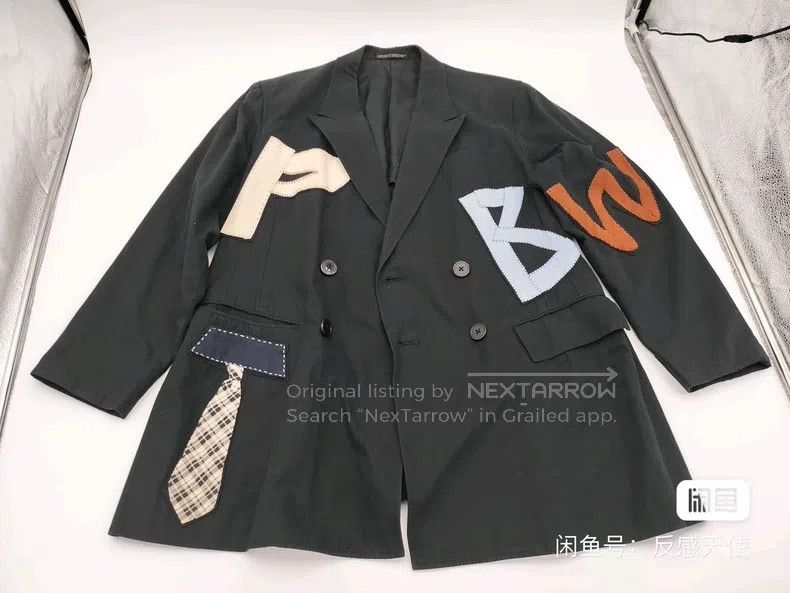 Yohji Yamamoto Yohji Yamamoto 1990ss Patch Hand Sewn Letter Jacket Size US S / EU 44-46 / 1 - 2 Thumbnail