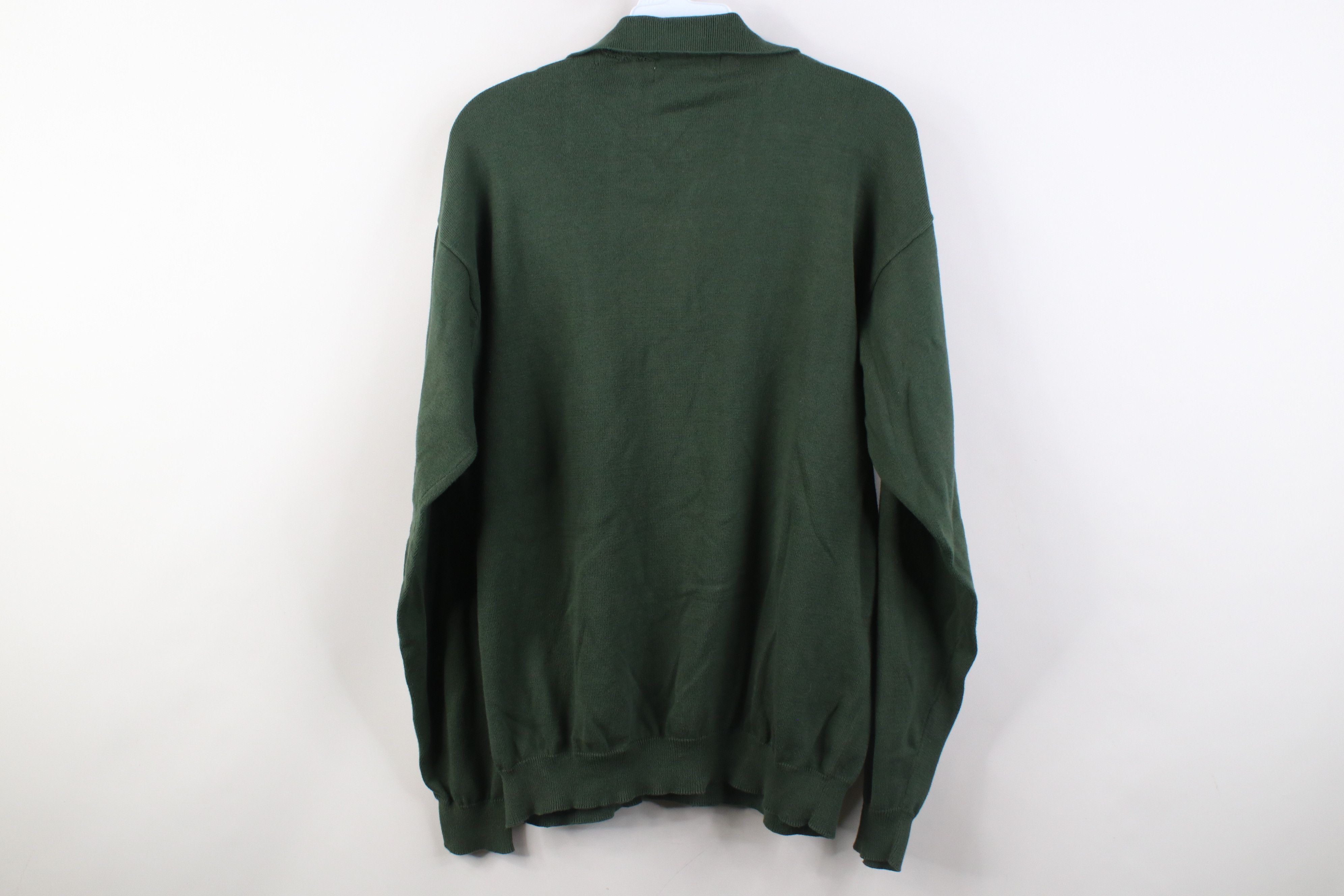 Eddie Bauer Vintage 90s Eddie Bauer Cotton Knit Collared Sweater Green Size US L / EU 52-54 / 3 - 9 Thumbnail