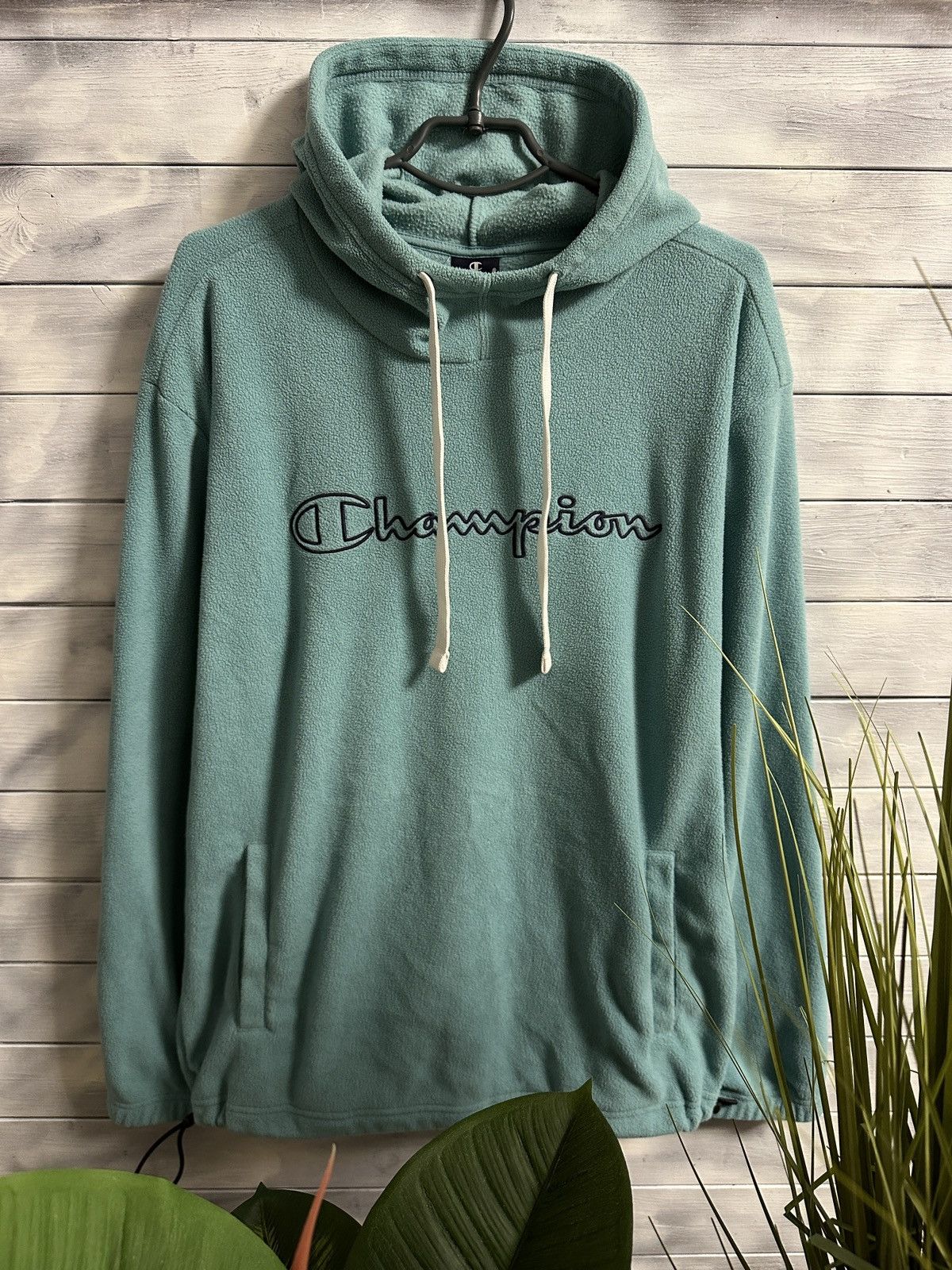Champion Rare Vintage Fleece Hoodie Champion Big Logo Size US M / EU 48-50 / 2 - 1 Thumbnail