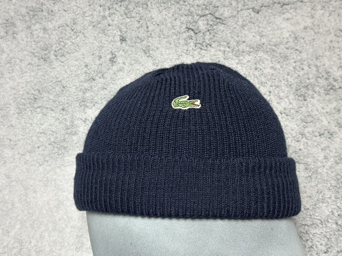 Lacoste Vintage Lacoste Chemise Logo Beanie Hat Size ONE SIZE - 2 Thumbnail