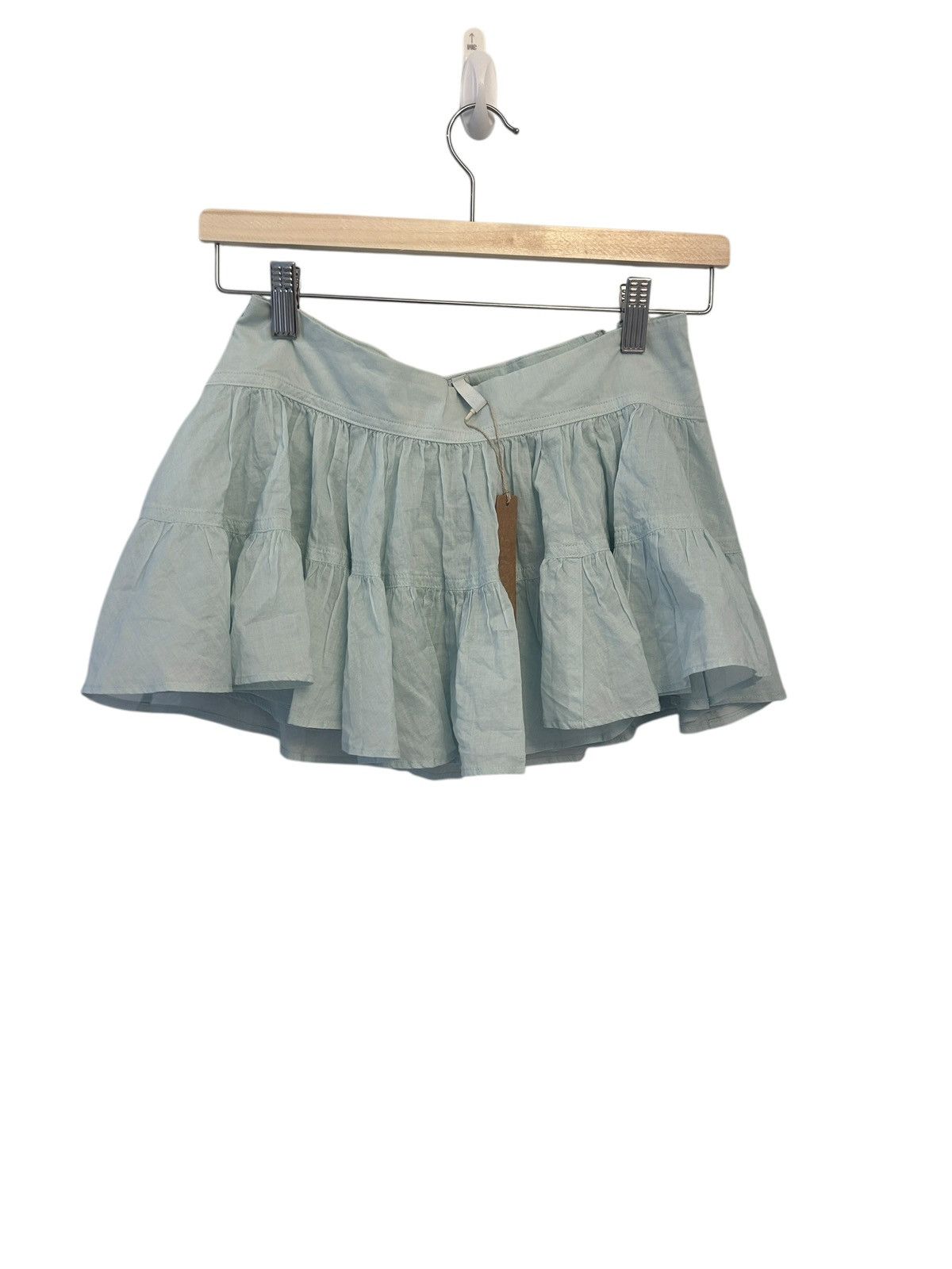 SKIMS NWT SKIMS Cotton Voile Mini Skirt in the color Frost XXS Size 24" / US 00 / IT 34 - 5 Thumbnail