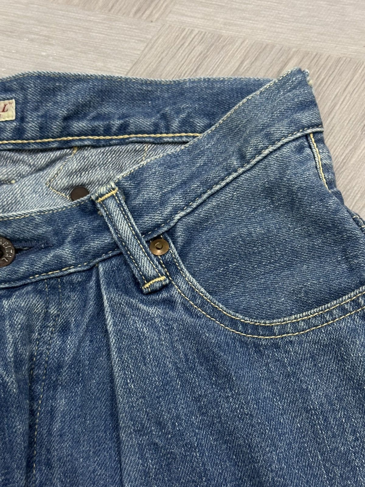 Kapital Kapital Japan Wide Leg Buckle Bag Denim Pant Size US 28 / EU 44 - 6 Thumbnail