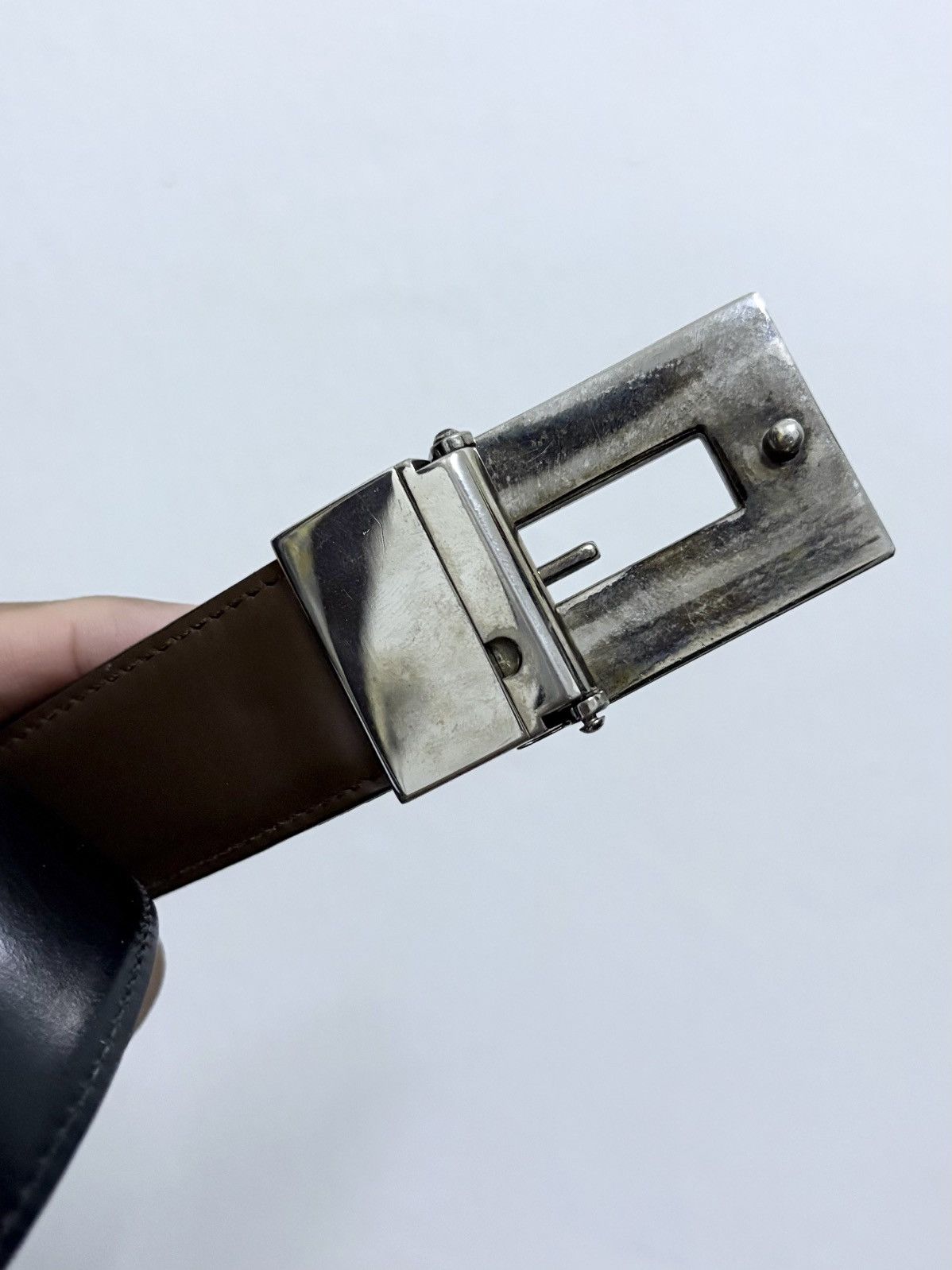 Gucci Vintage 90's Gucci G Buckle Luxury Leather Belt Size ONE SIZE - 3 Thumbnail