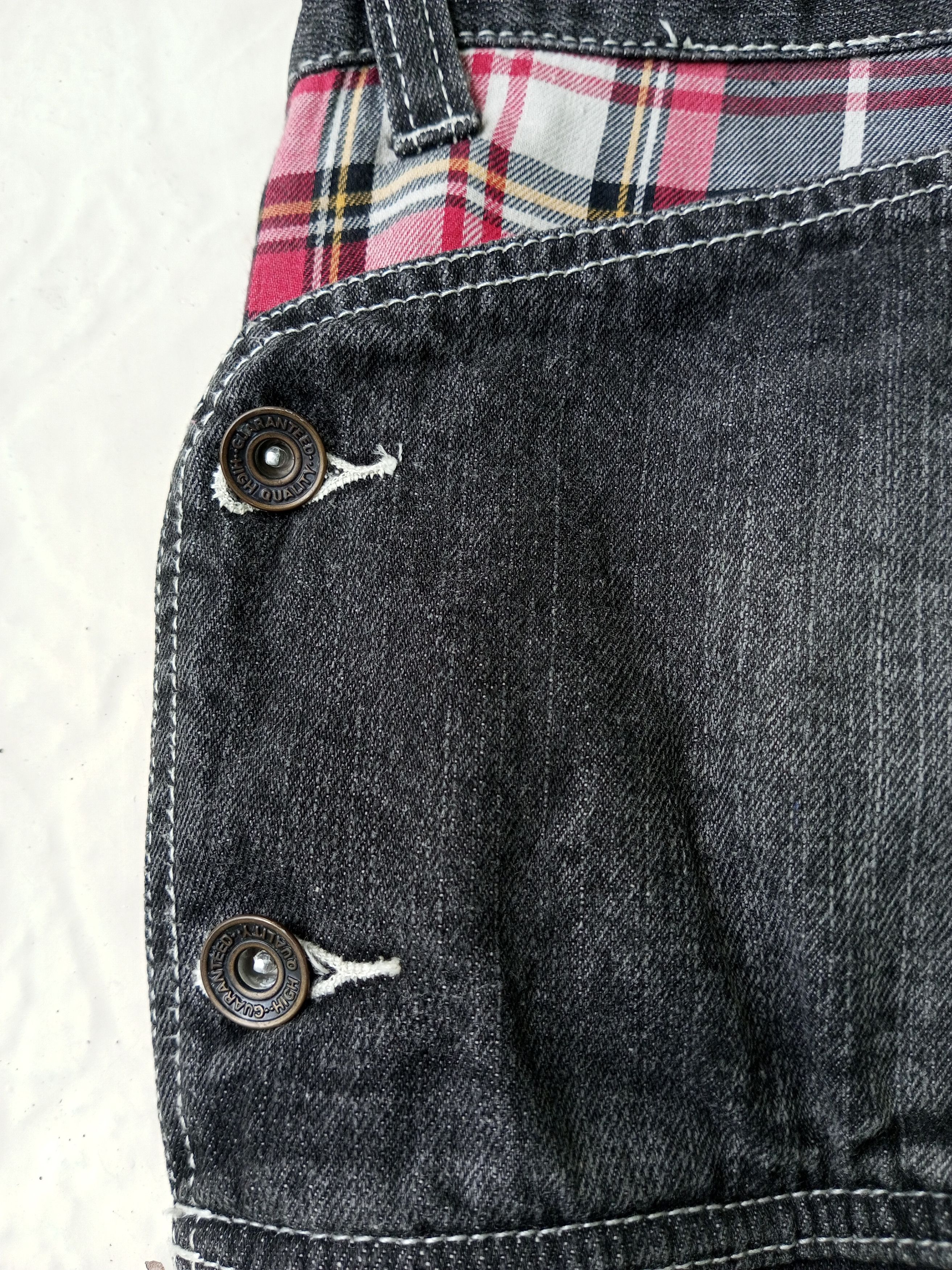 Japanese Brand Vtg Japanese Brand Tartan Layered Denim Pants Punk Style Size US 32 / EU 48 - 11 Thumbnail