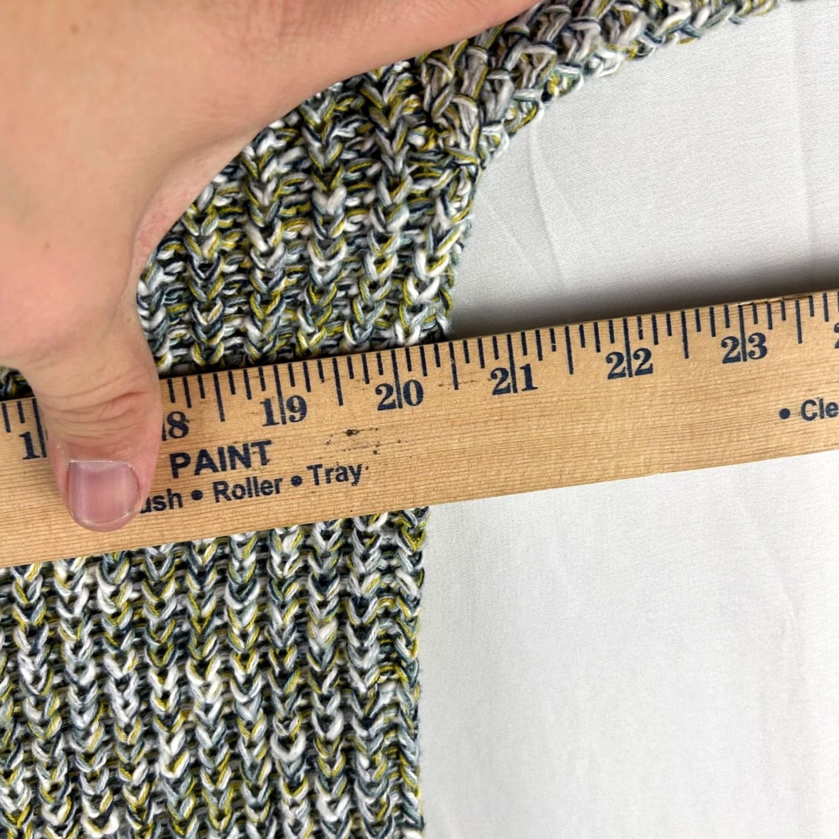 Vintage AVA & VIV Womens Size X Multi Textured Knit Sweater Green Blue - Cozy Pullover Size XL / US 12-14 / IT 48-50 - 6 Thumbnail