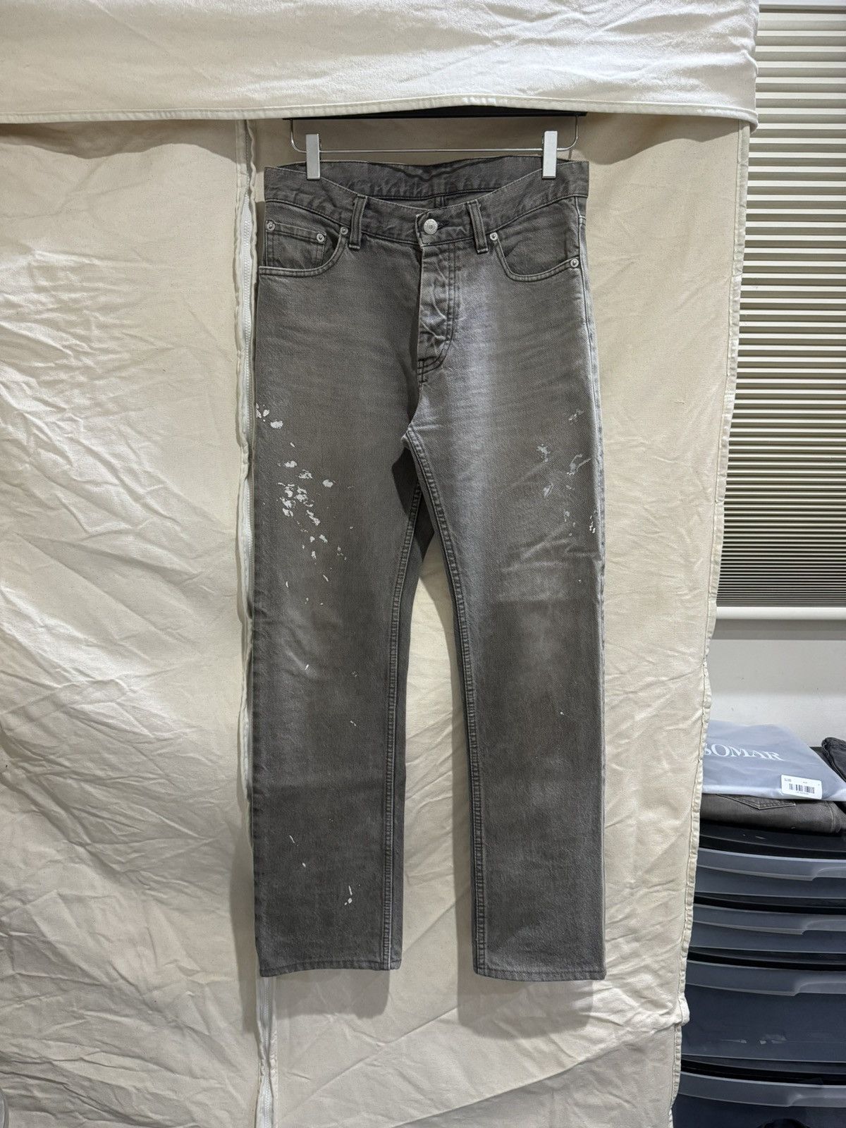 image of Helmut Lang 1990S Boot Cut Painter Jeans Denim Grey Bootcut, Men's (Size 29)