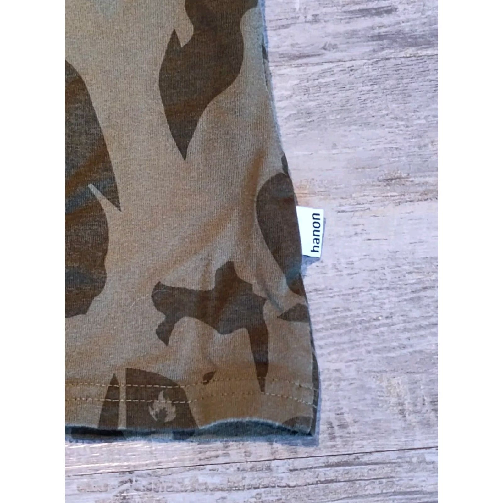 Olive Hanon Men's T-Shirt Olive Green Size Large Sports Regular Fit Size US L / EU 52-54 / 3 - 3 Thumbnail