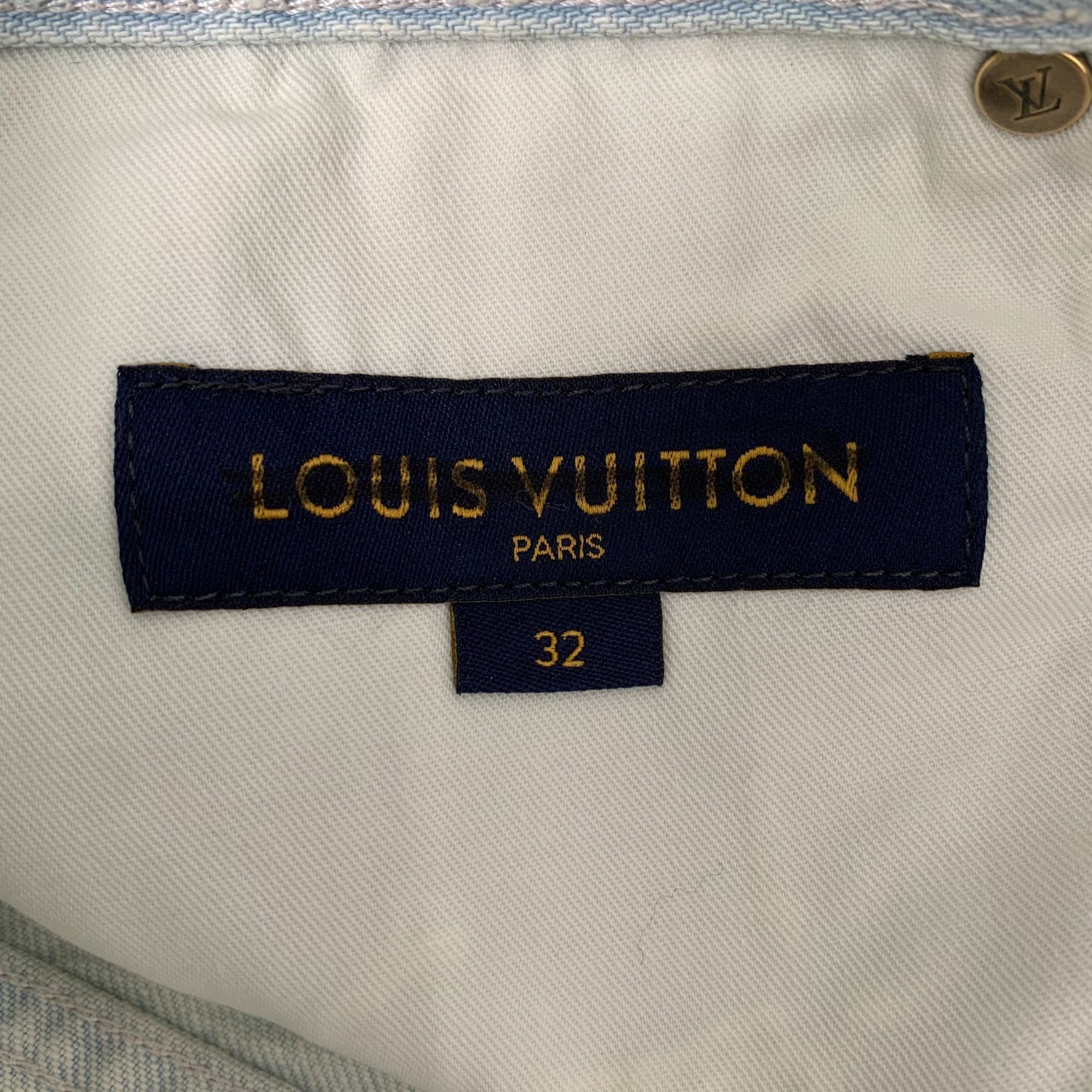 Louis Vuitton Louis Vuitton Light Wash Distressed Monogram Denim Jeans Size US 32 / EU 48 - 7 Thumbnail
